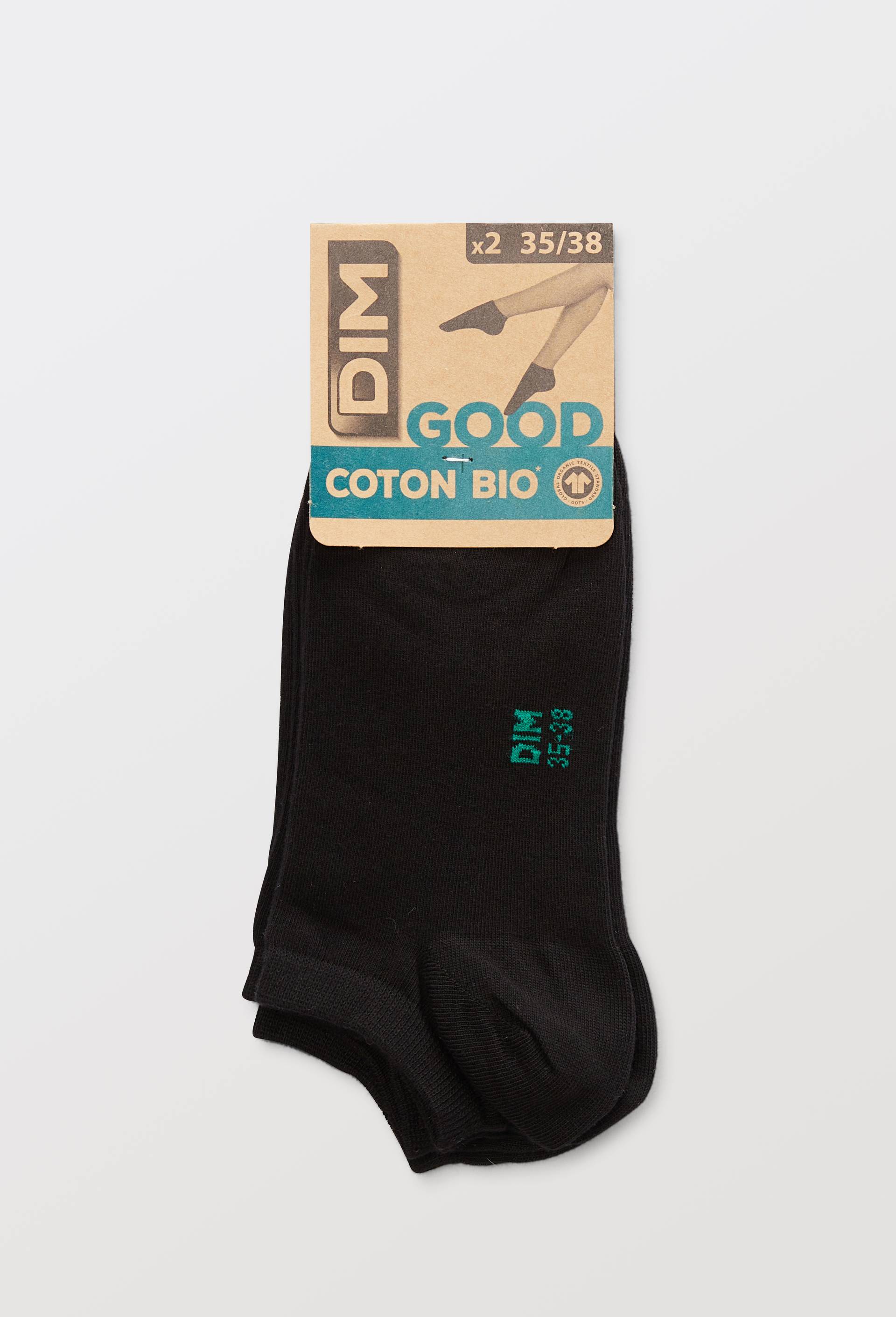 Lot de 2 paires de mini-socquettes DIM GOOD, Noir, large image number 2.0