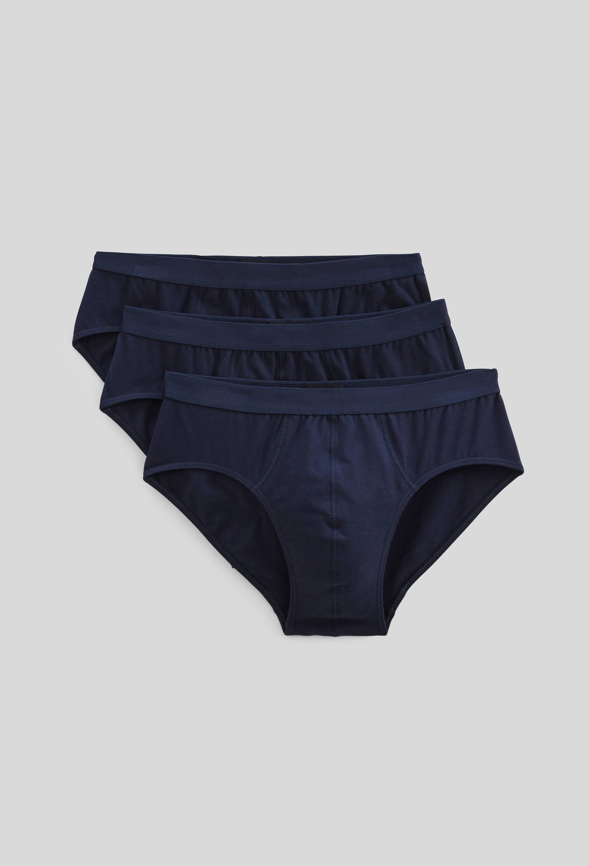 Lot de 3 slips en coton BIO GOTS, Bleu fonc&eacute;, large image number 0