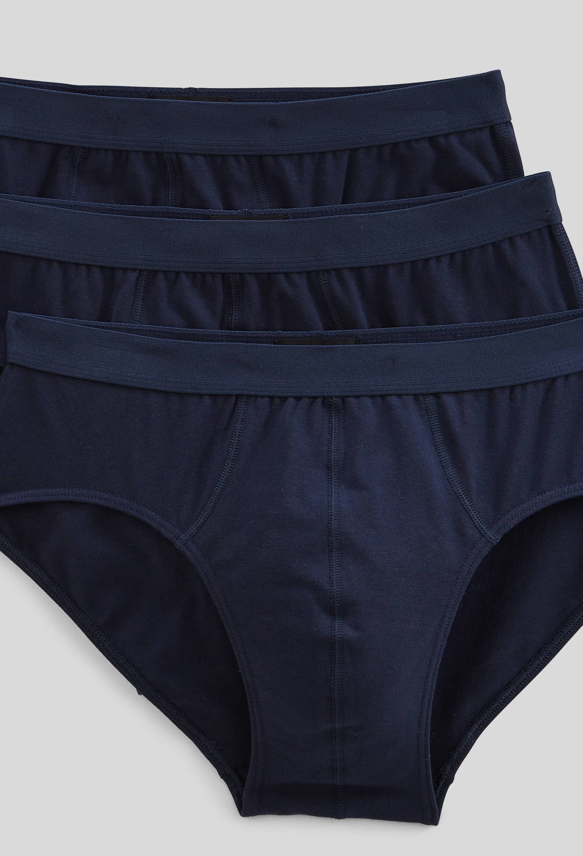 Lot de 3 slips en coton BIO GOTS, Bleu fonc&eacute;, large image number 1