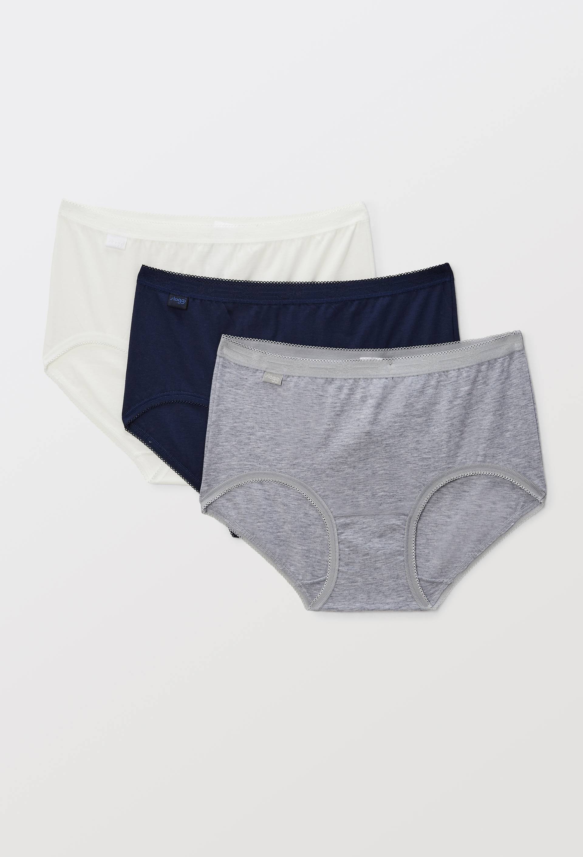 Lot de 3 culottes midi en coton Sloggi, Marine, large image number 0