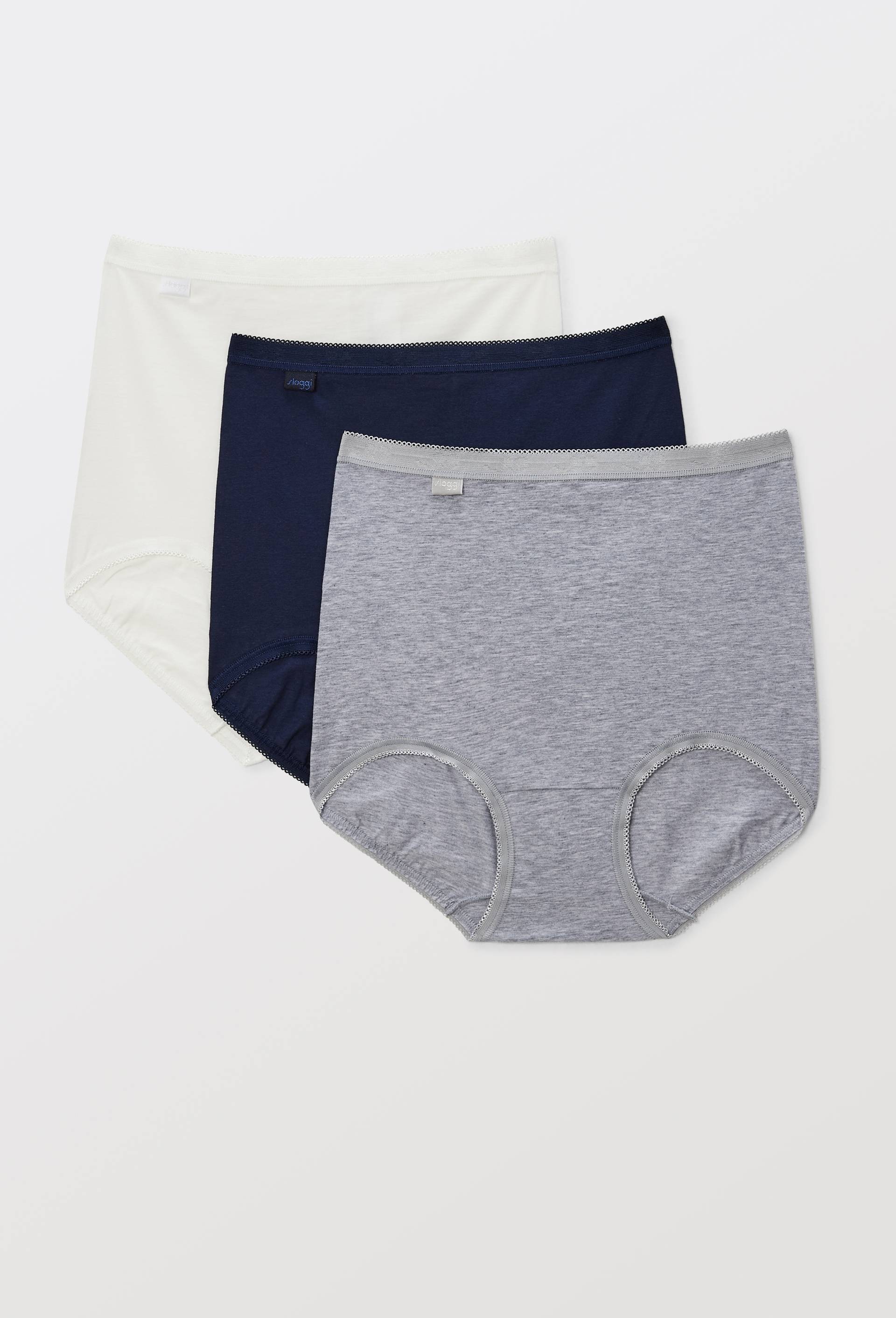 Lot de 3 culottes maxi en coton Sloggi, Marine, large image number 0