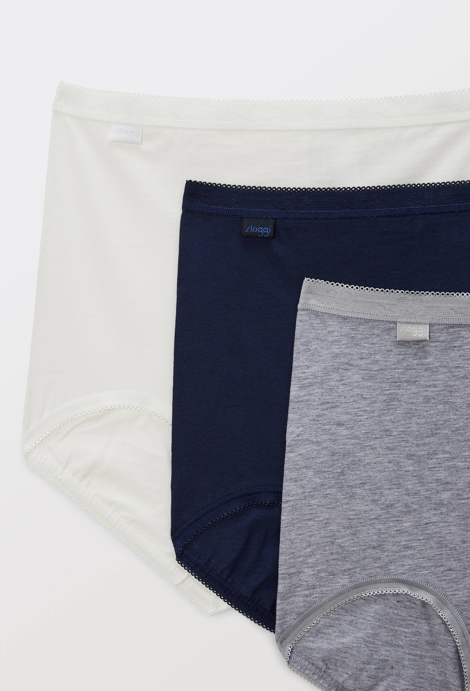 Lot de 3 culottes maxi en coton Sloggi, Marine, large image number 2.0