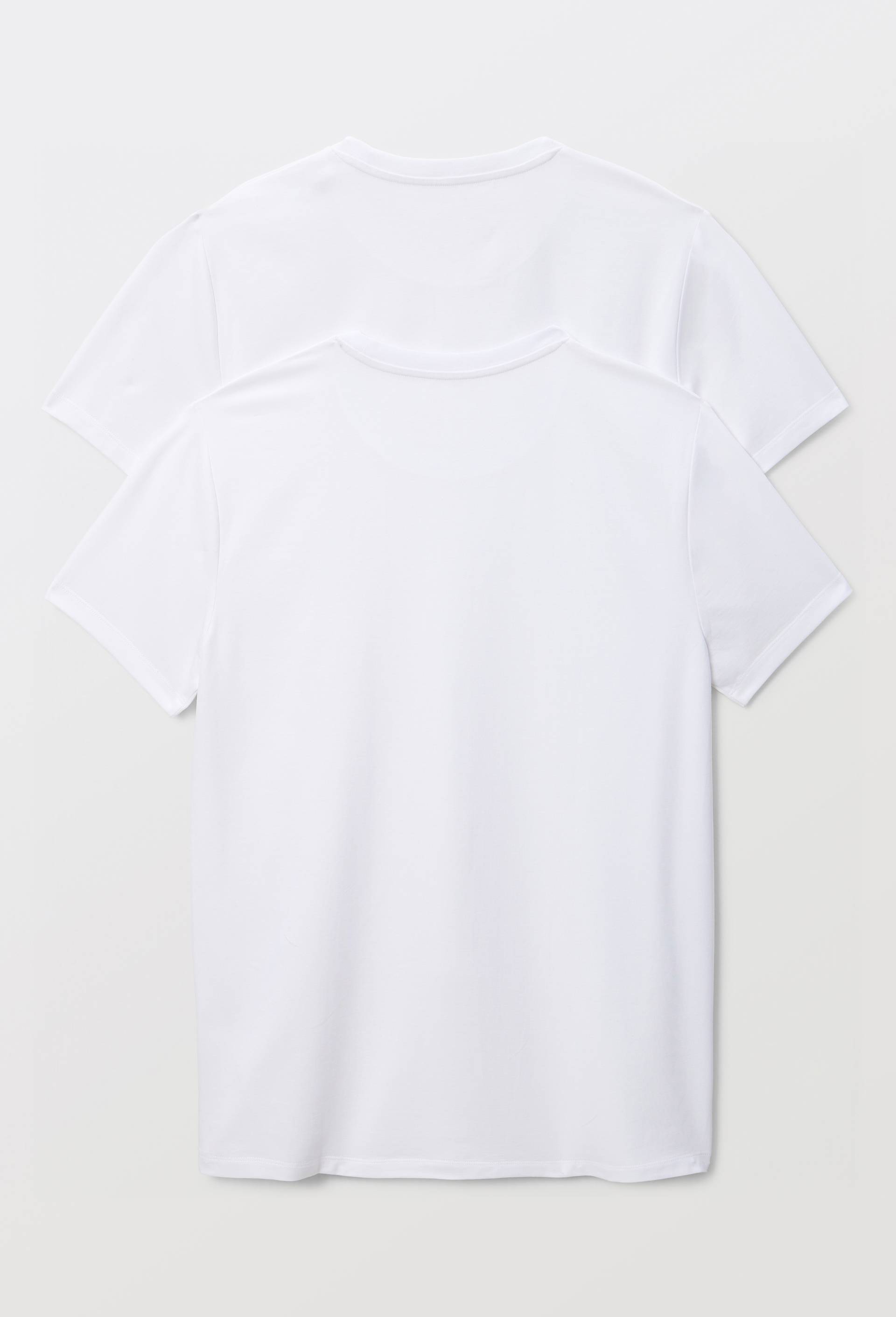 Lot de 2 t-shirts col rond en coton BIO GOTS, Blanc, large image number 1.0