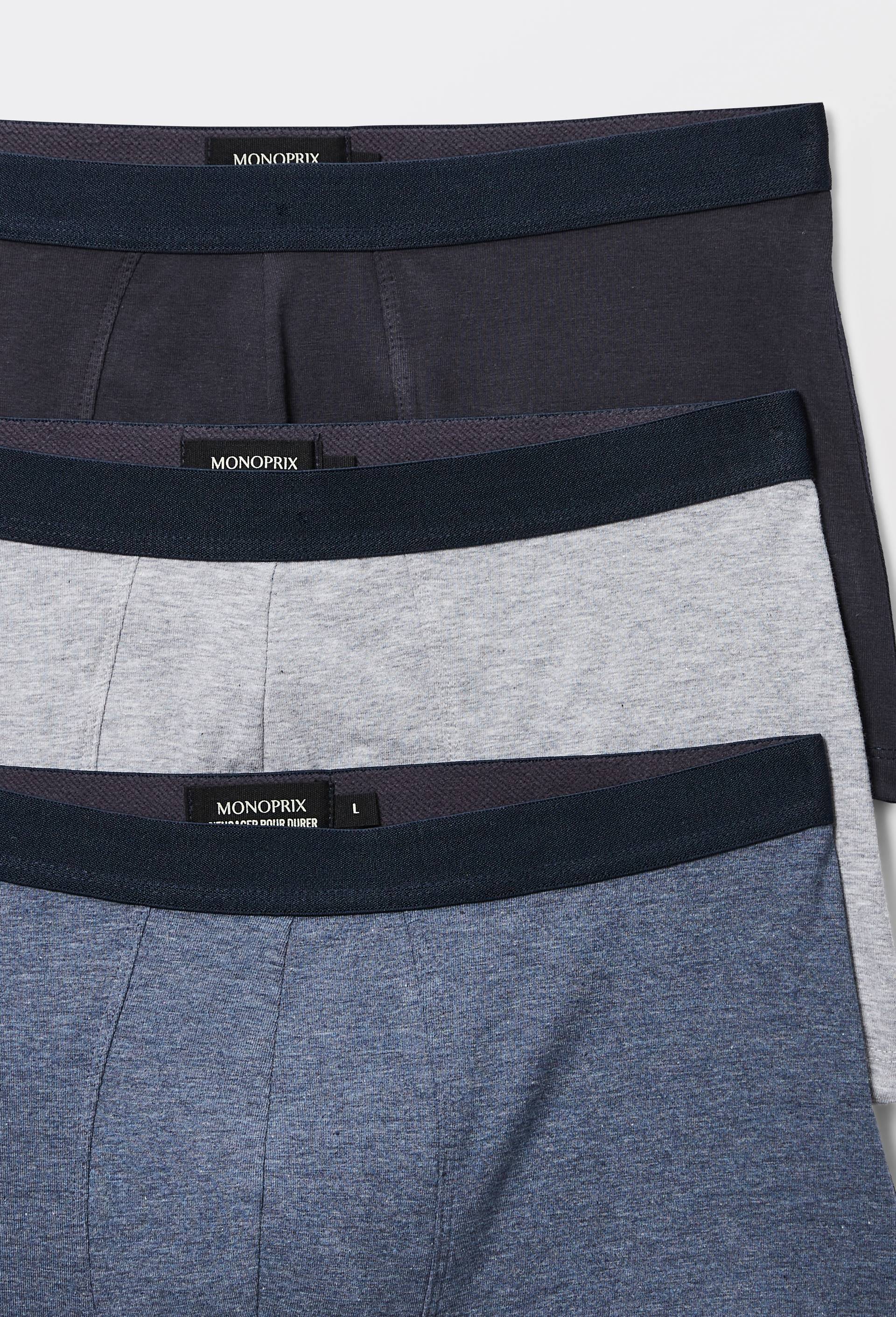 Lot de 3 boxers en coton BIO GOTS, Gris, large image number 2