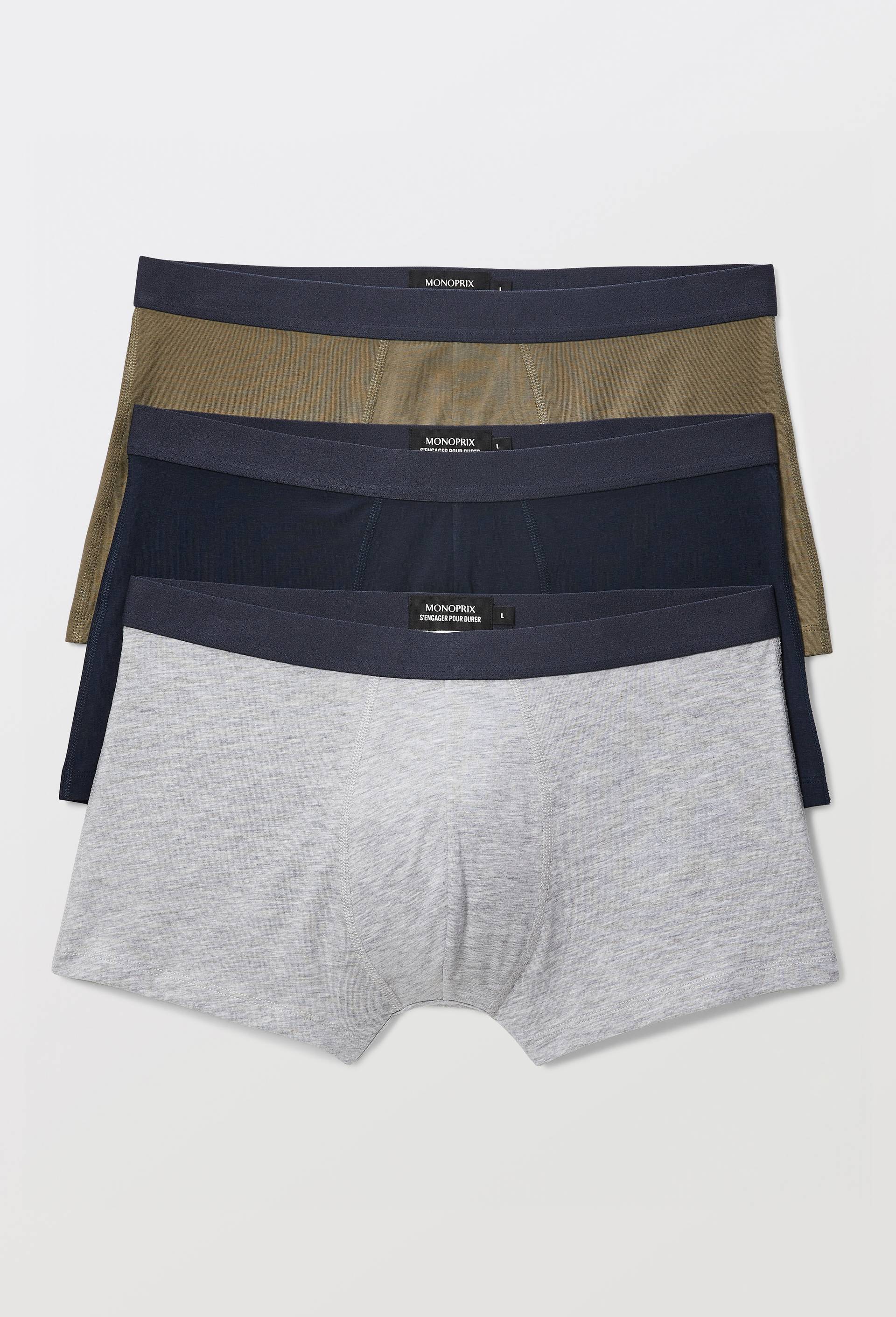 Lot de 3 boxer en coton BIO GOTS, Bleu, large image number 0.0