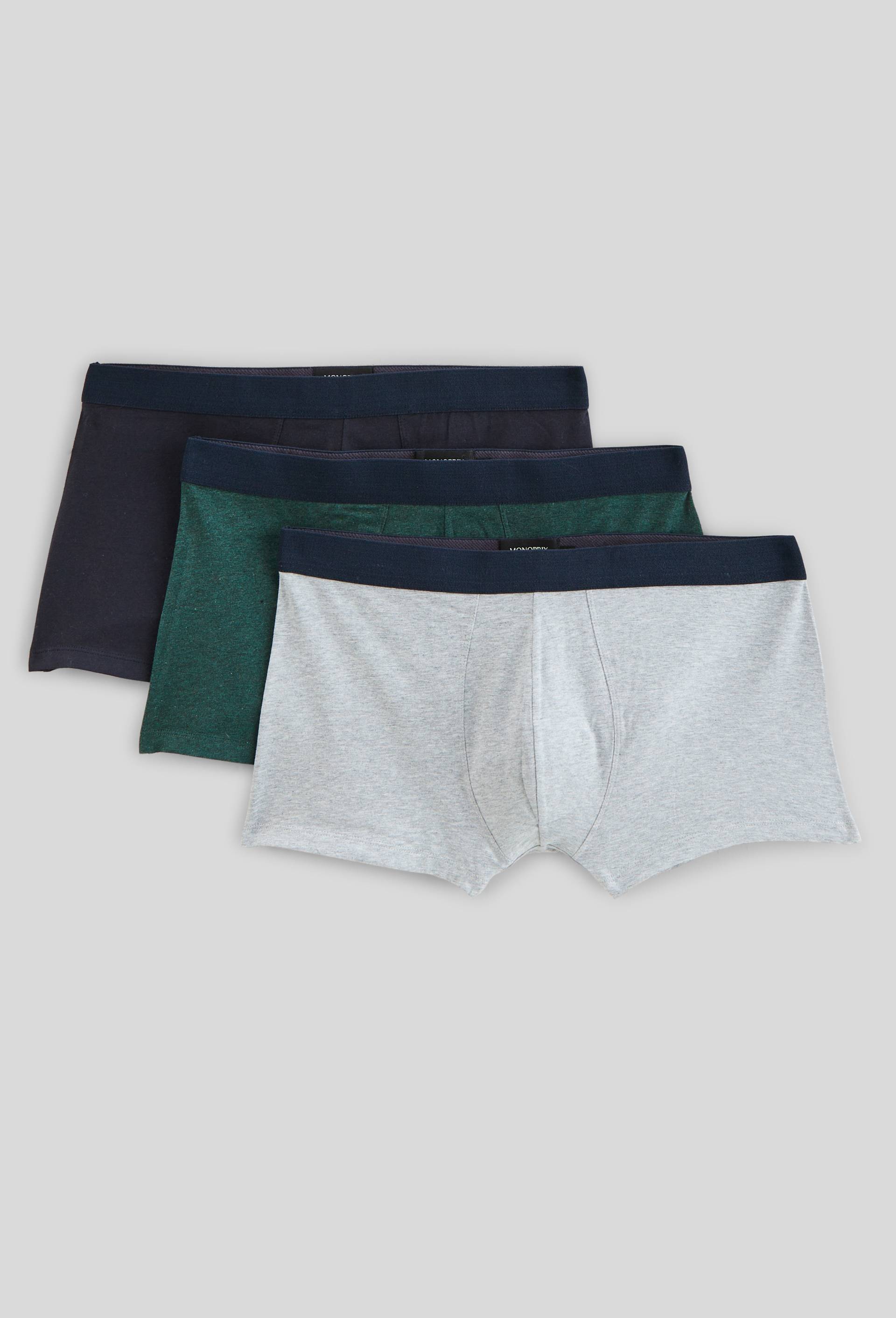 Lot de 3 boxer en coton BIO GOTS, Bleu fonc&eacute;, large image number 0