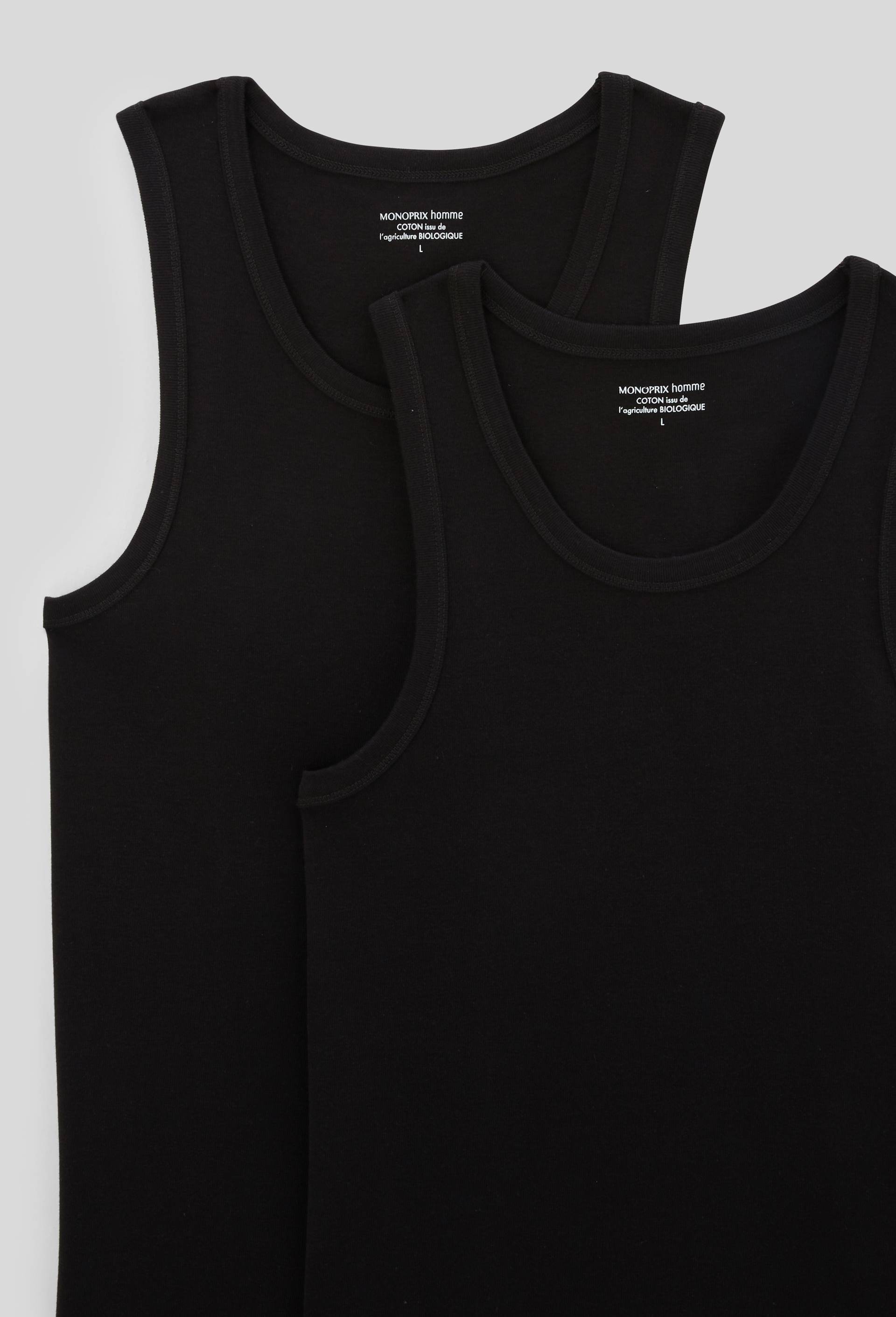 Lot de 2 d&eacute;bardeurs en coton BIO GOTS, Noir, large image number 1.0