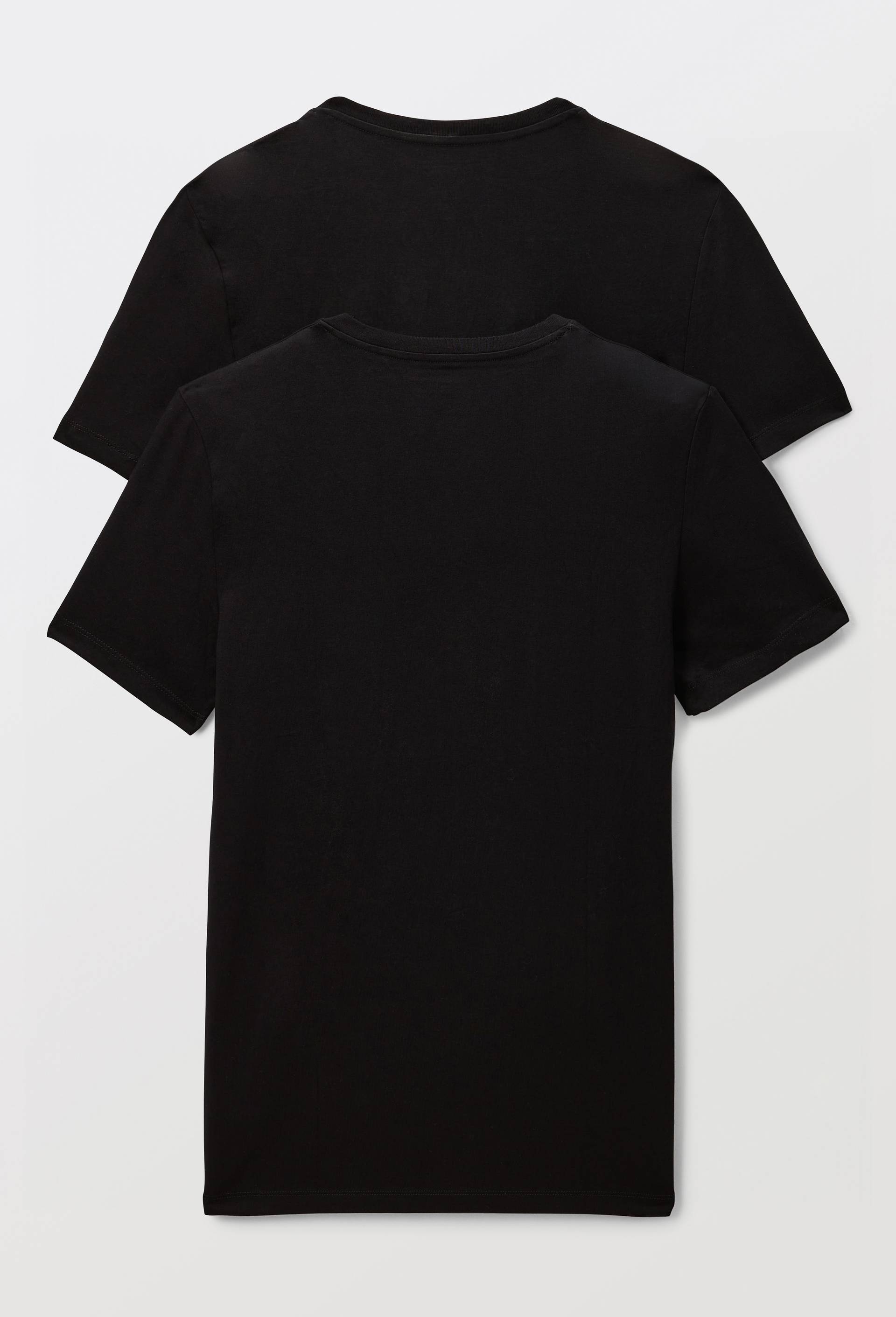Lot de 2 t-shirts col V en coton BIO GOTS, Noir, large image number 1