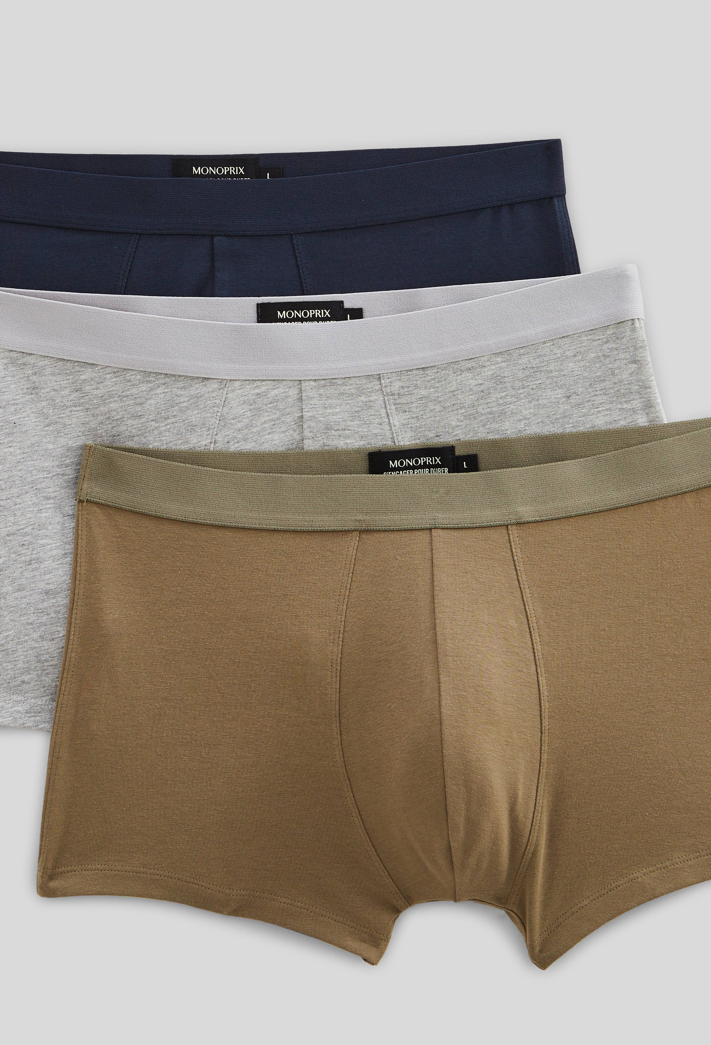 Lot de 3 boxers en coton BIO GOTS, Bleu fonc&eacute;, large image number 1