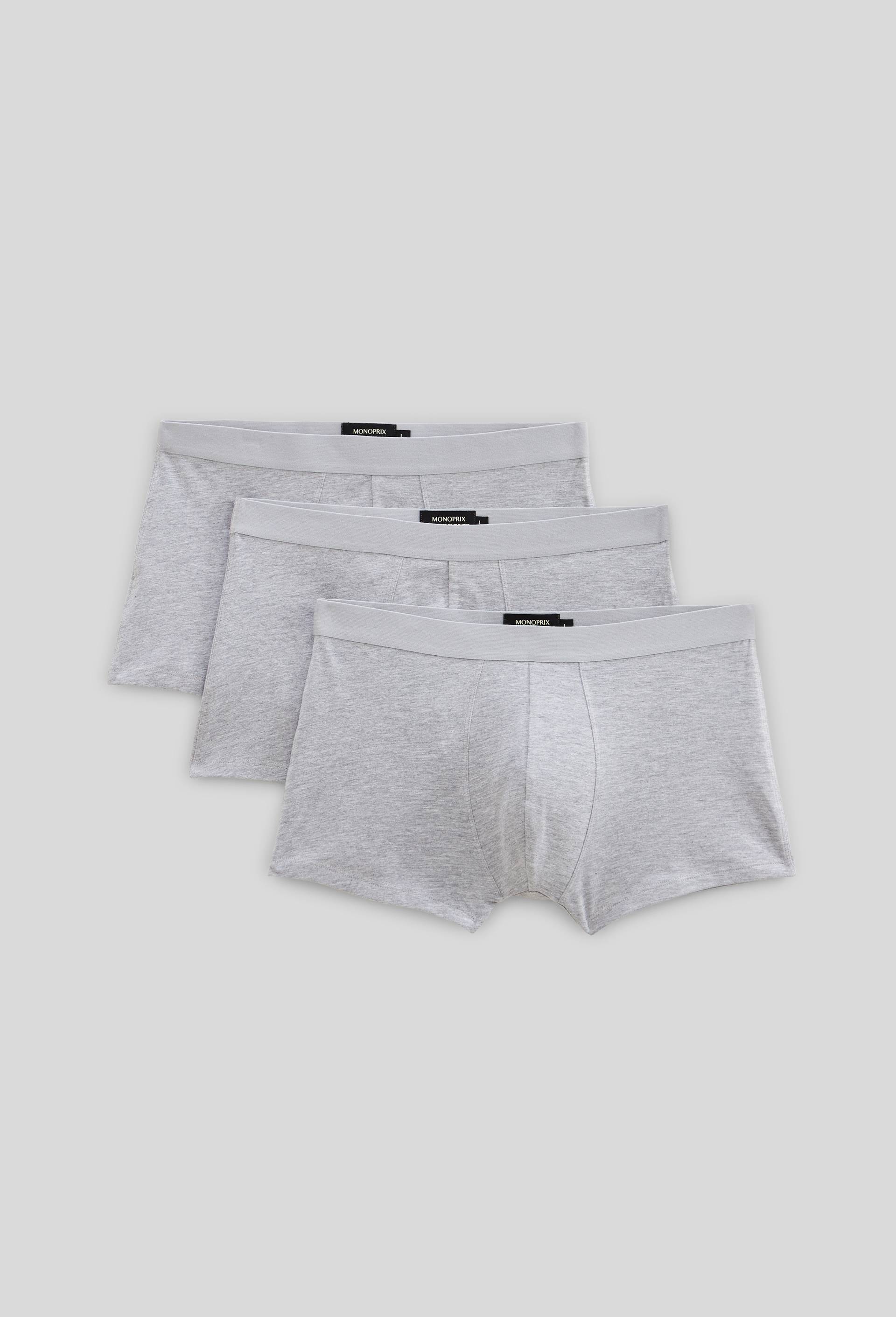 Lot de 3 boxers en coton BIO GOTS, Gris, large image number 0