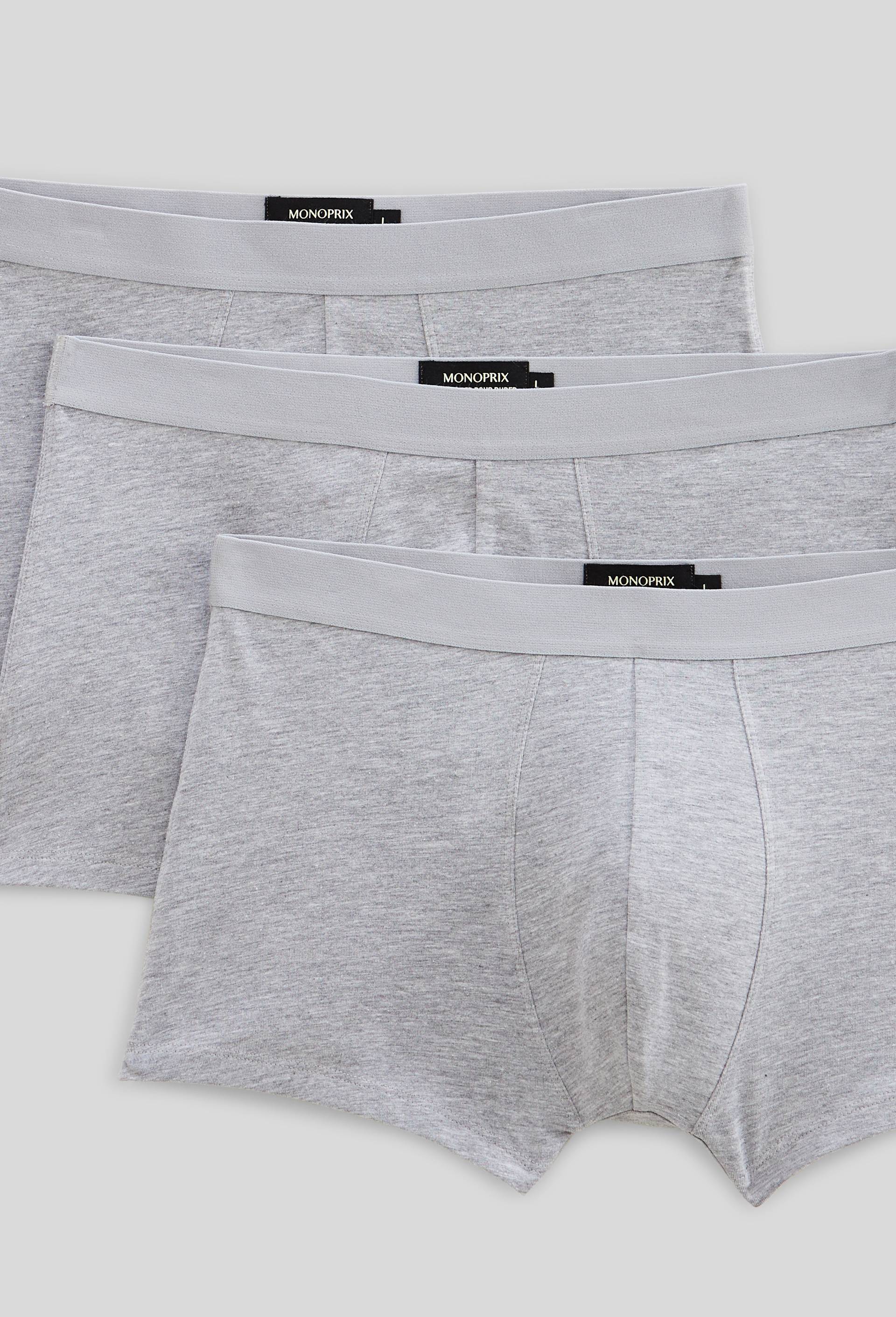 Lot de 3 boxers en coton BIO GOTS, Gris, large image number 1