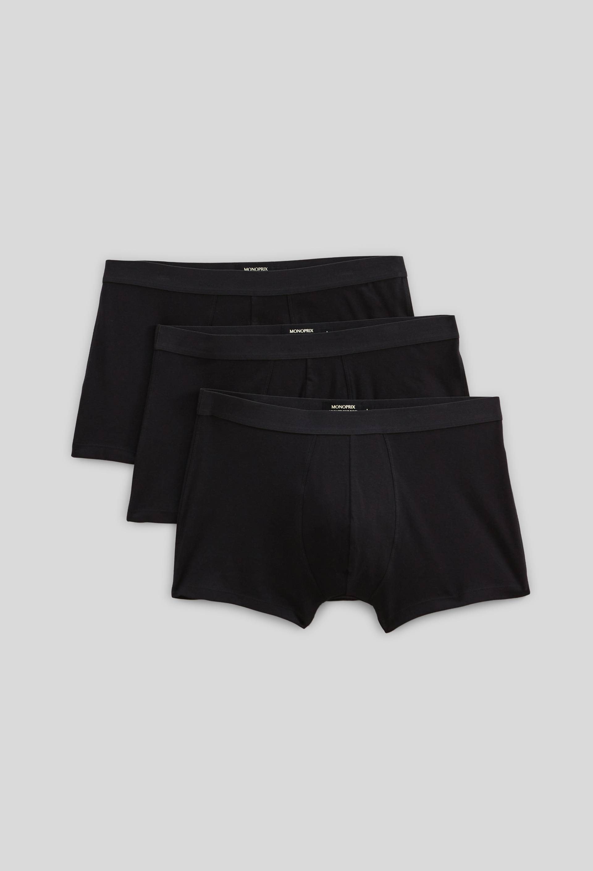 Lot de 3 boxers en coton BIO GOTS, Noir, large image number 0