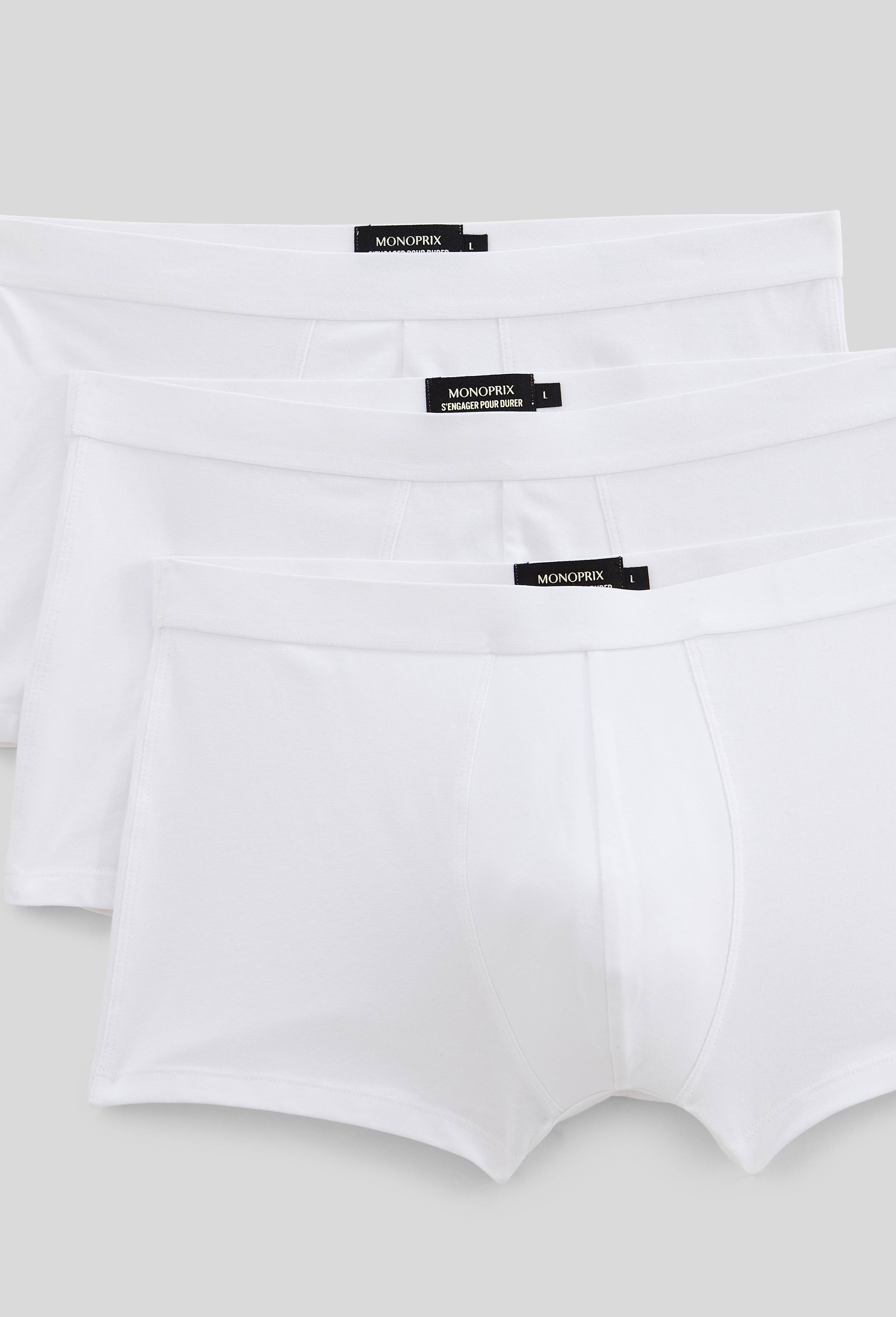 Lot de 3 boxers en coton BIO GOTS, Blanc, large image number 1