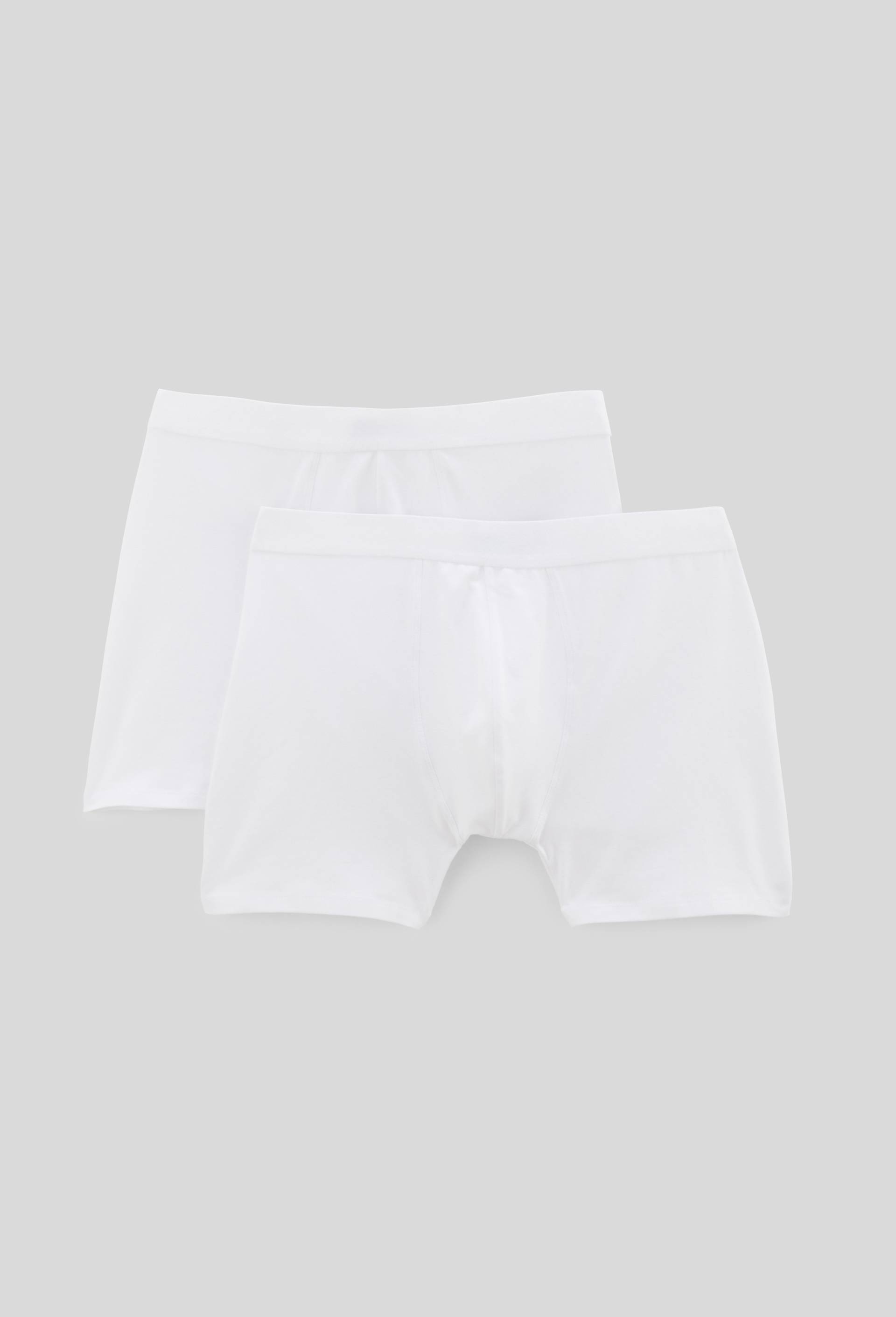Lot de 2 boxers longs en coton BIO GOTS, Blanc, large image number 0