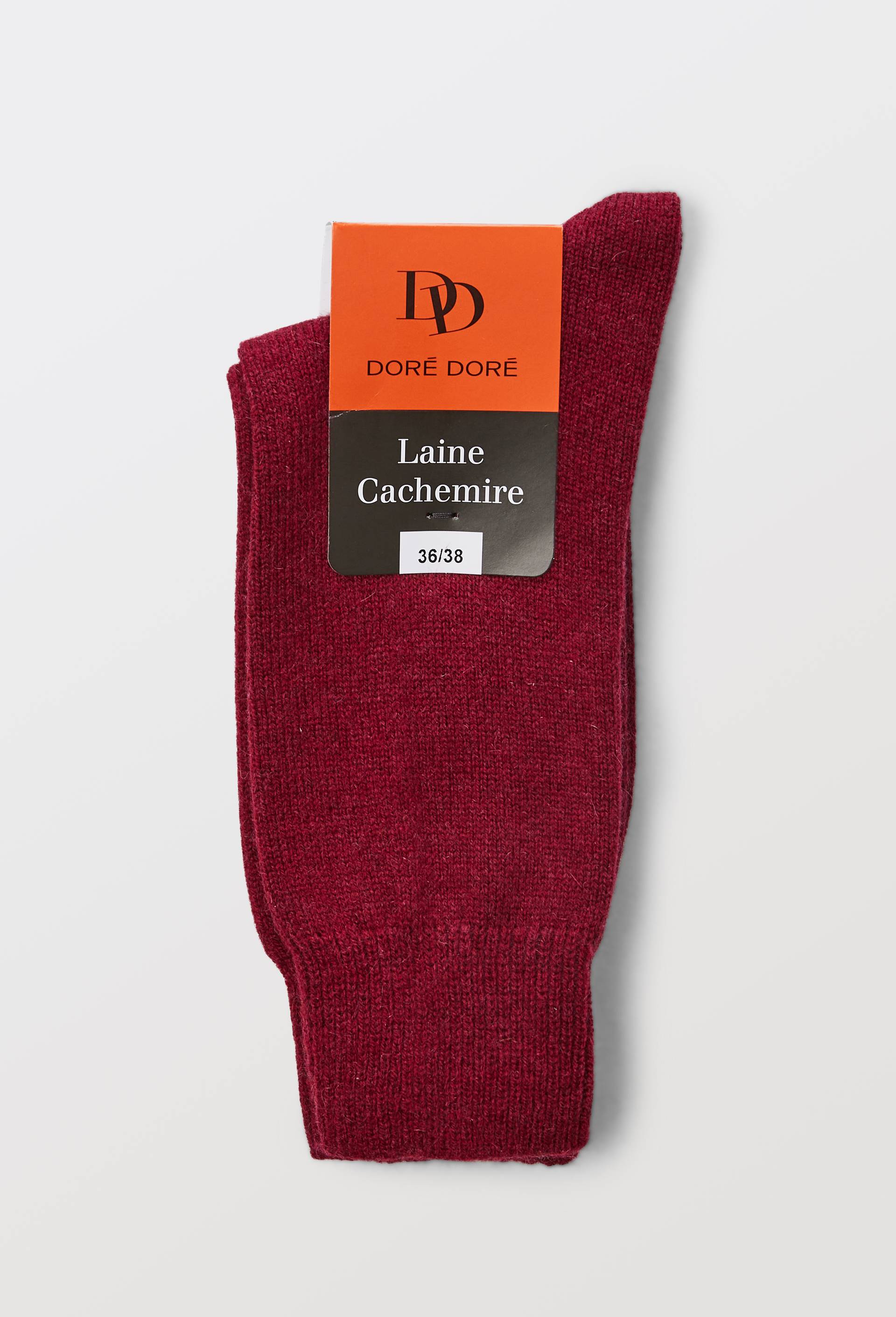 Paire de chaussettes contenant du cachemire Dor&eacute; Dor&eacute;, Rouge fonc&eacute;, large image number 3.0