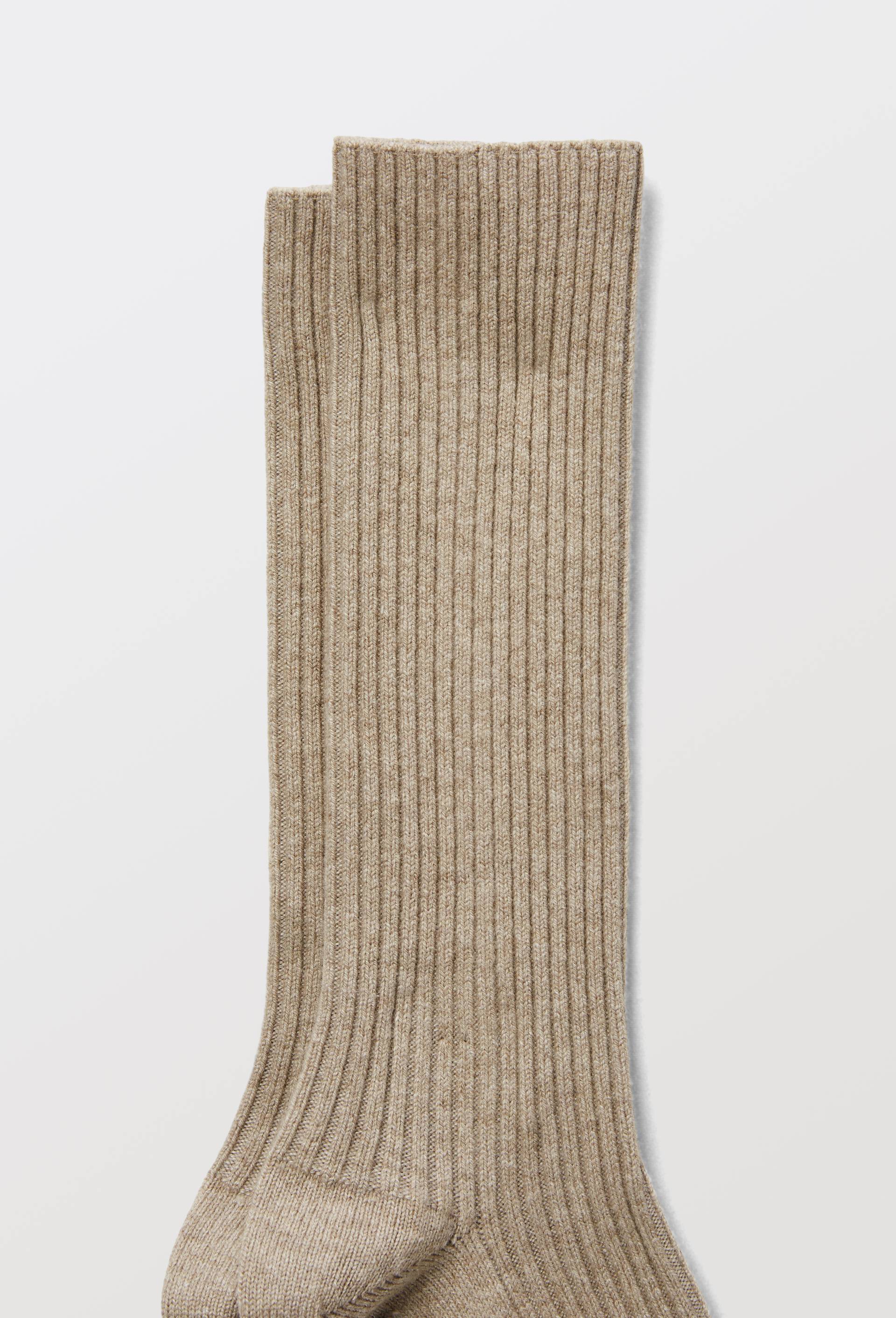 Paire de chaussettes hautes contenant du cachemire Dore Dore, Brun clair, large image number 1.0