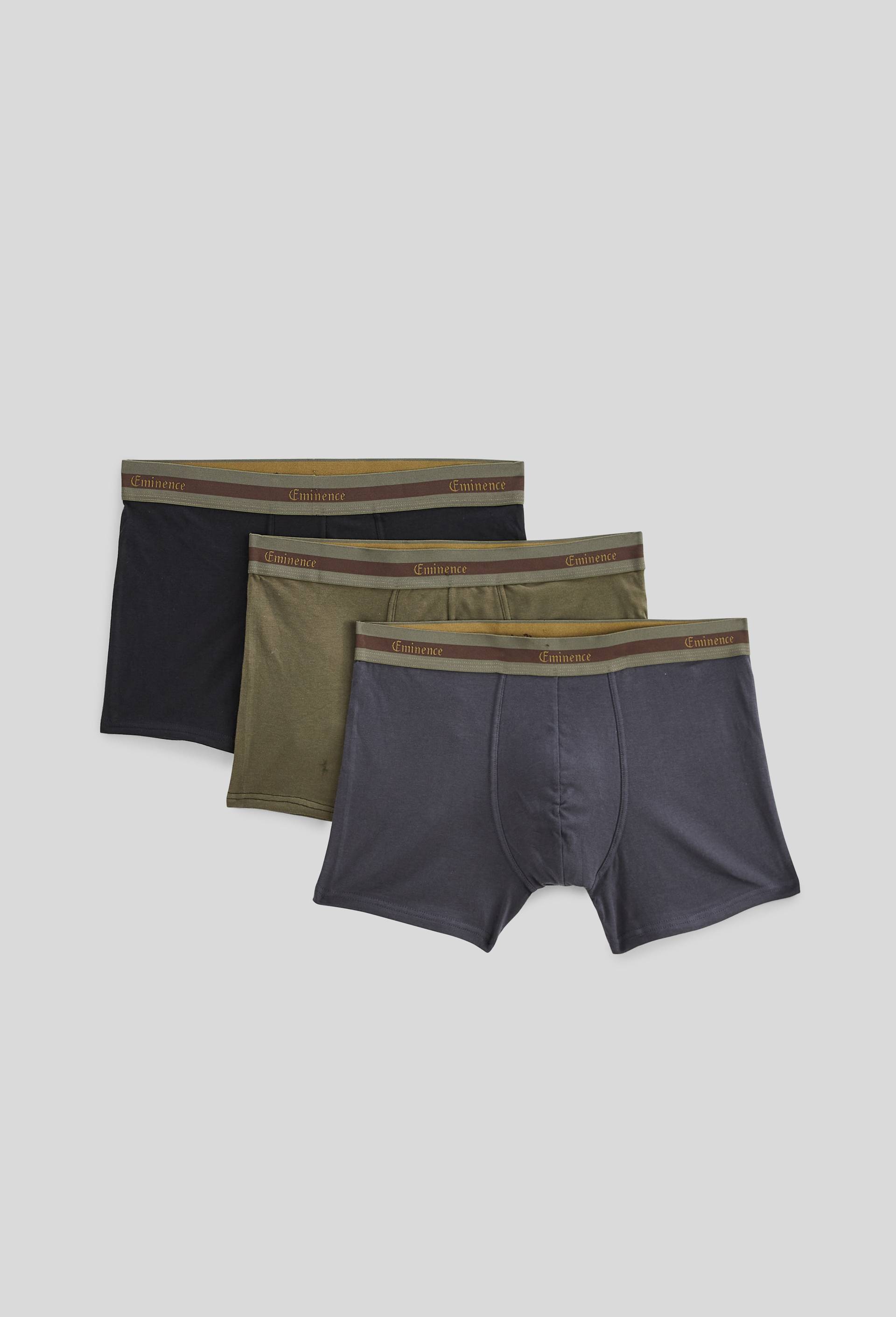 Lot de 3 boxer en coton BIO Eminence, certifié OEKO-TEX, Noir, swatch image