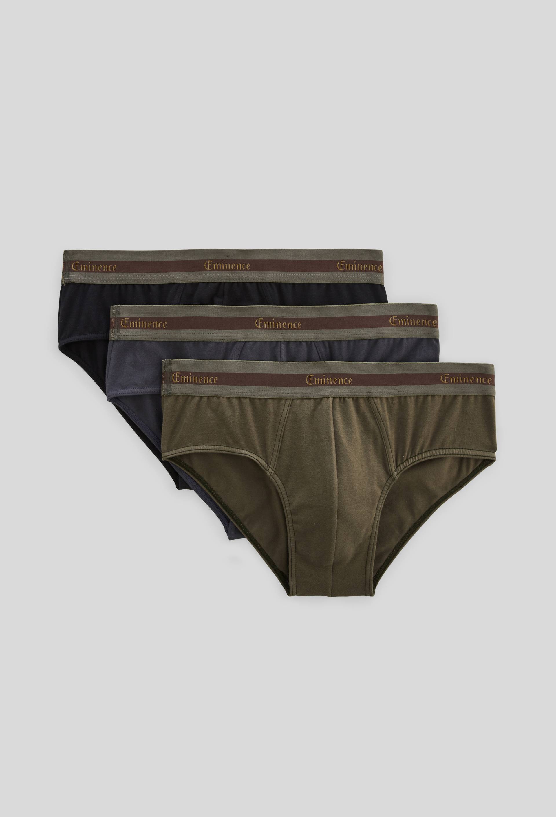 Lot de 3 slips taille basse en coton BIO Eminence, certifi&eacute; OEKO-TEX, Multicolore, large image number 0