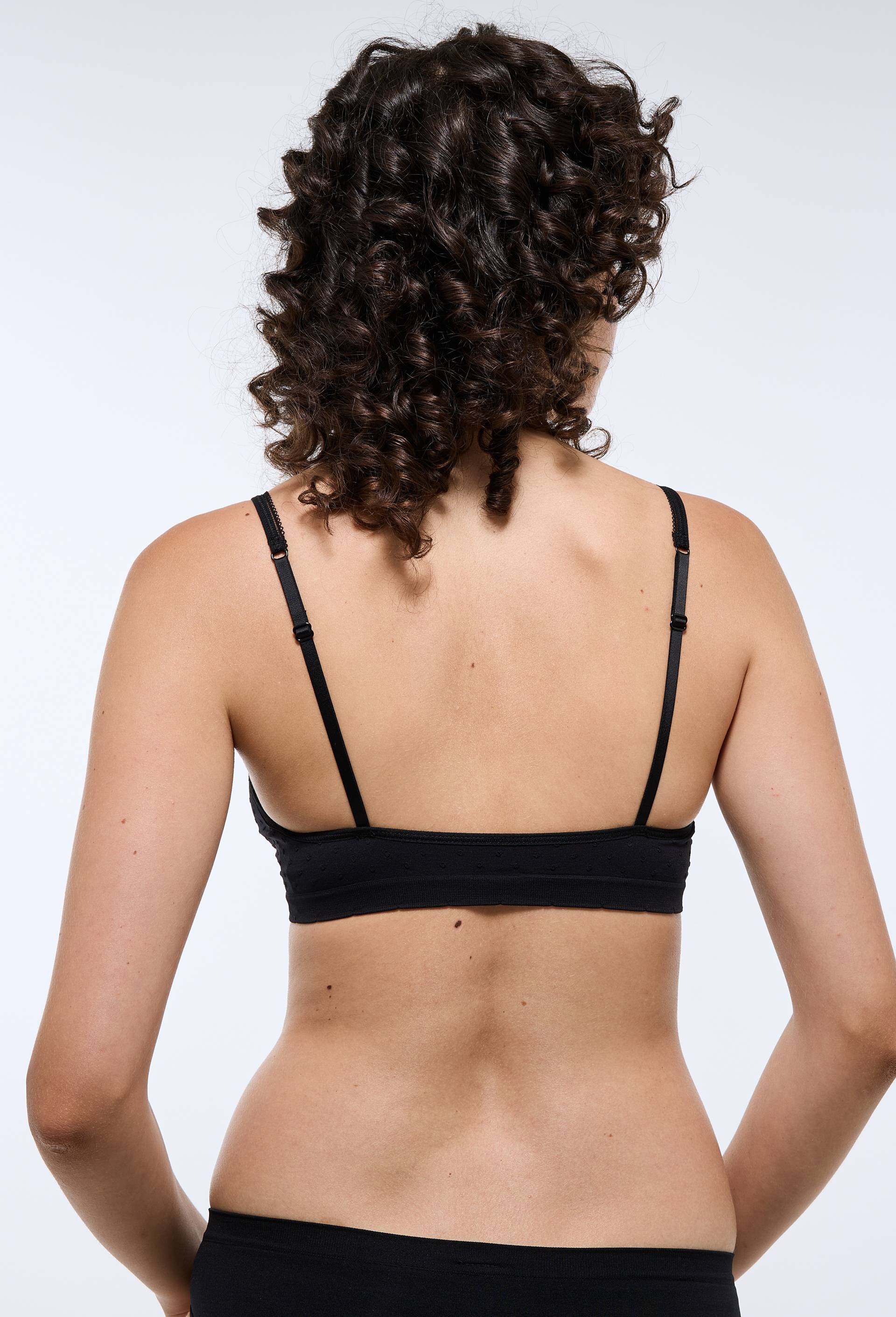 Lot de 2 brassi&egrave;res plumetis sans coutures, Blanc, large image number 4