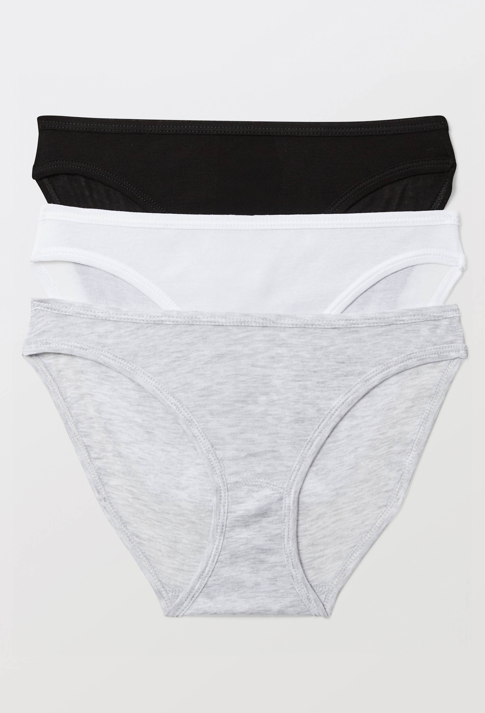 Lot de 3 culottes en coton PETIT BATEAU, Gris, large image number 0.0