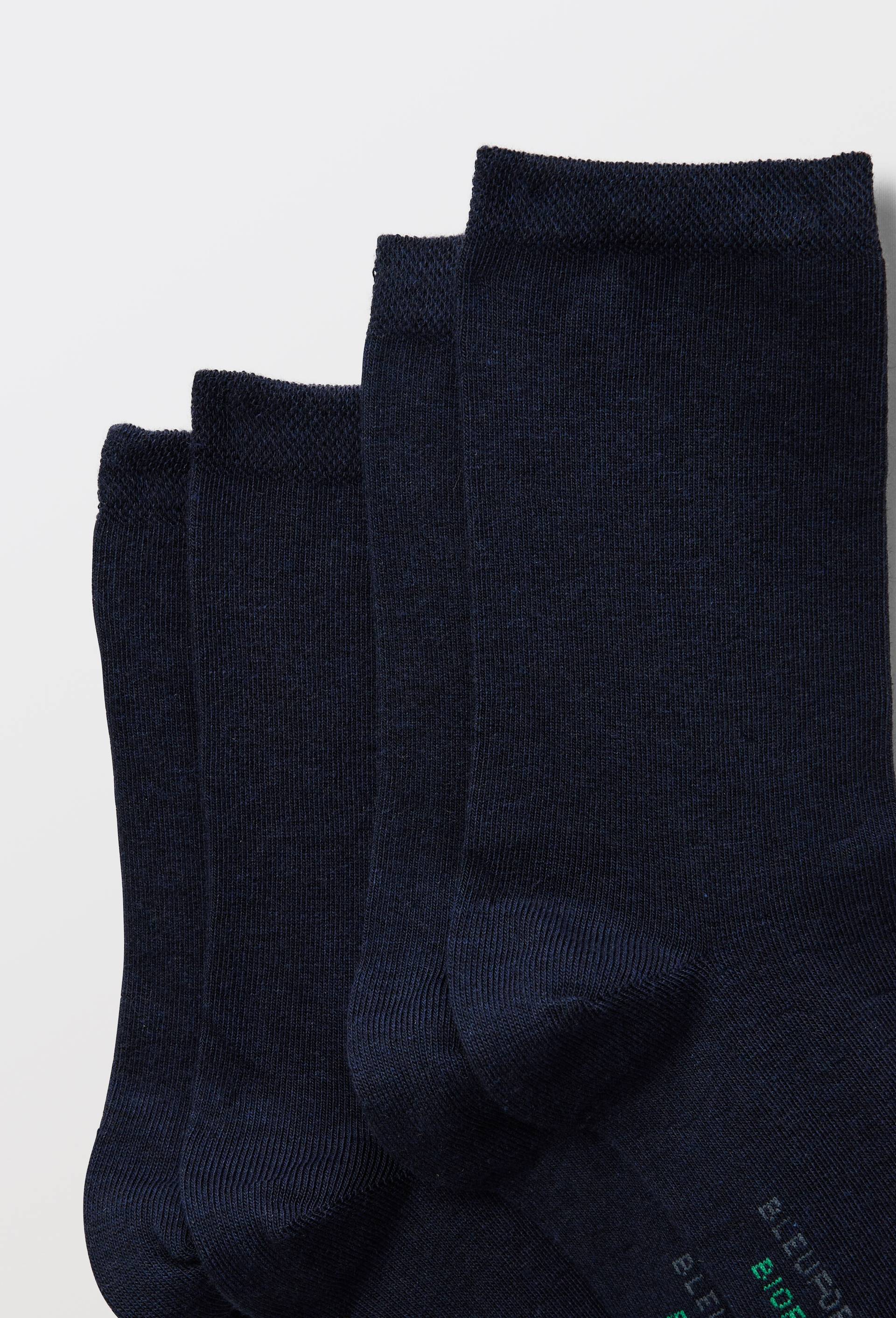 Lot de 2 paires de chaussettes en coton BIO Bleufor&ecirc;t, Bleu, large image number 1