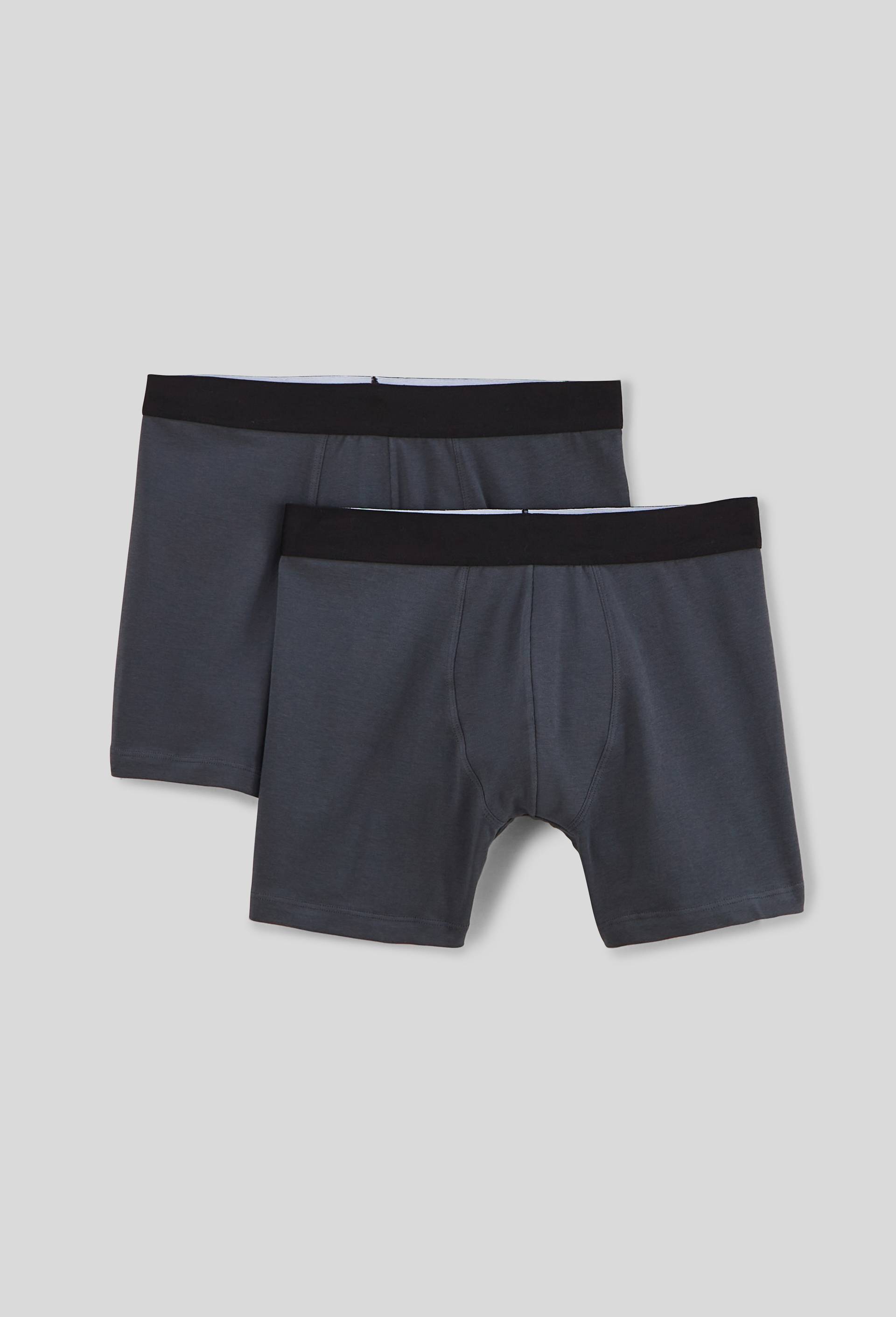 Lot de 2 boxers long premium en coton BIO, Gris foncé, swatch image