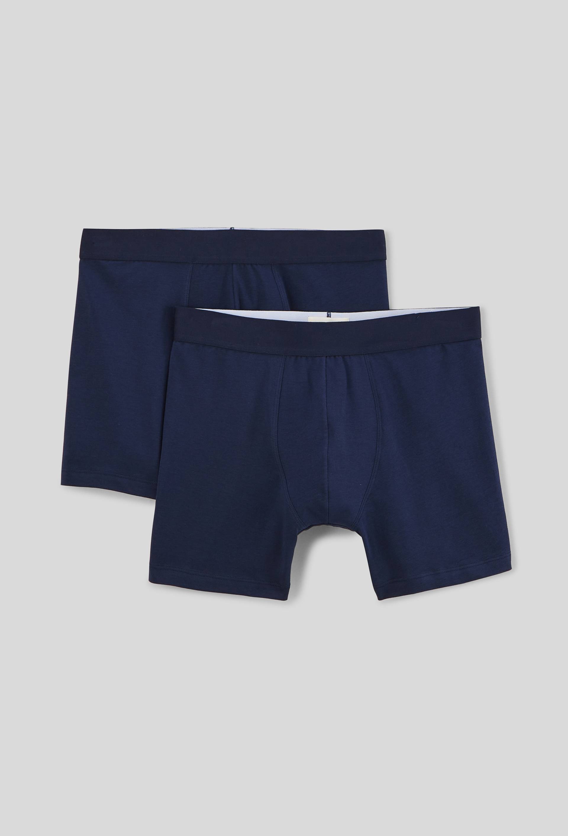 Boxers long premium en coton bio, Bleu fonc&eacute;, large image number 0