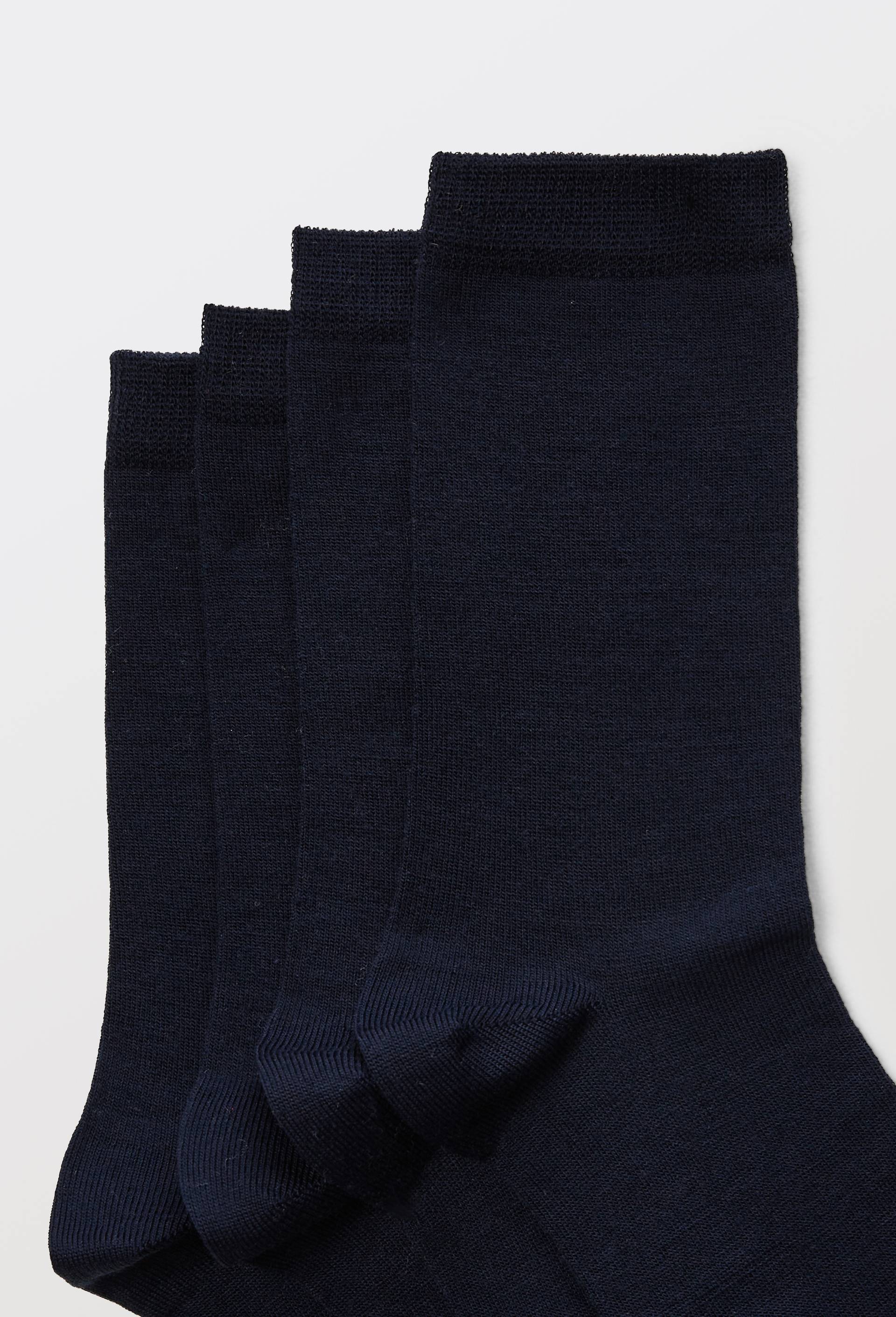 Lot de 2 paires de chaussettes en laine m&eacute;rinos Bleufor&ecirc;t, Bleu fonc&eacute;, large image number 4