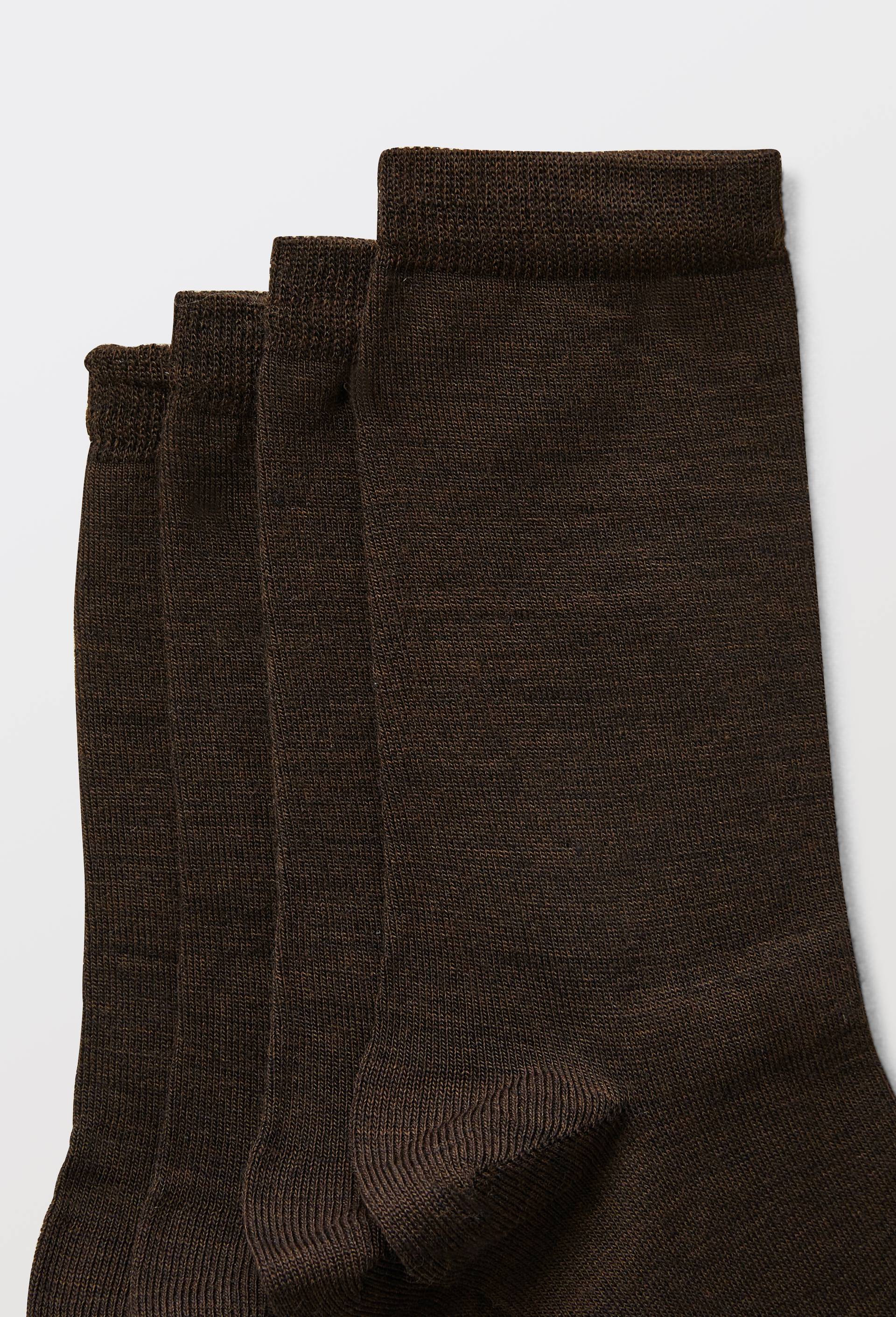 Lot de 2 paires de chaussettes en laine m&eacute;rinos Bleufor&ecirc;t, Ecru, large image number 4.0