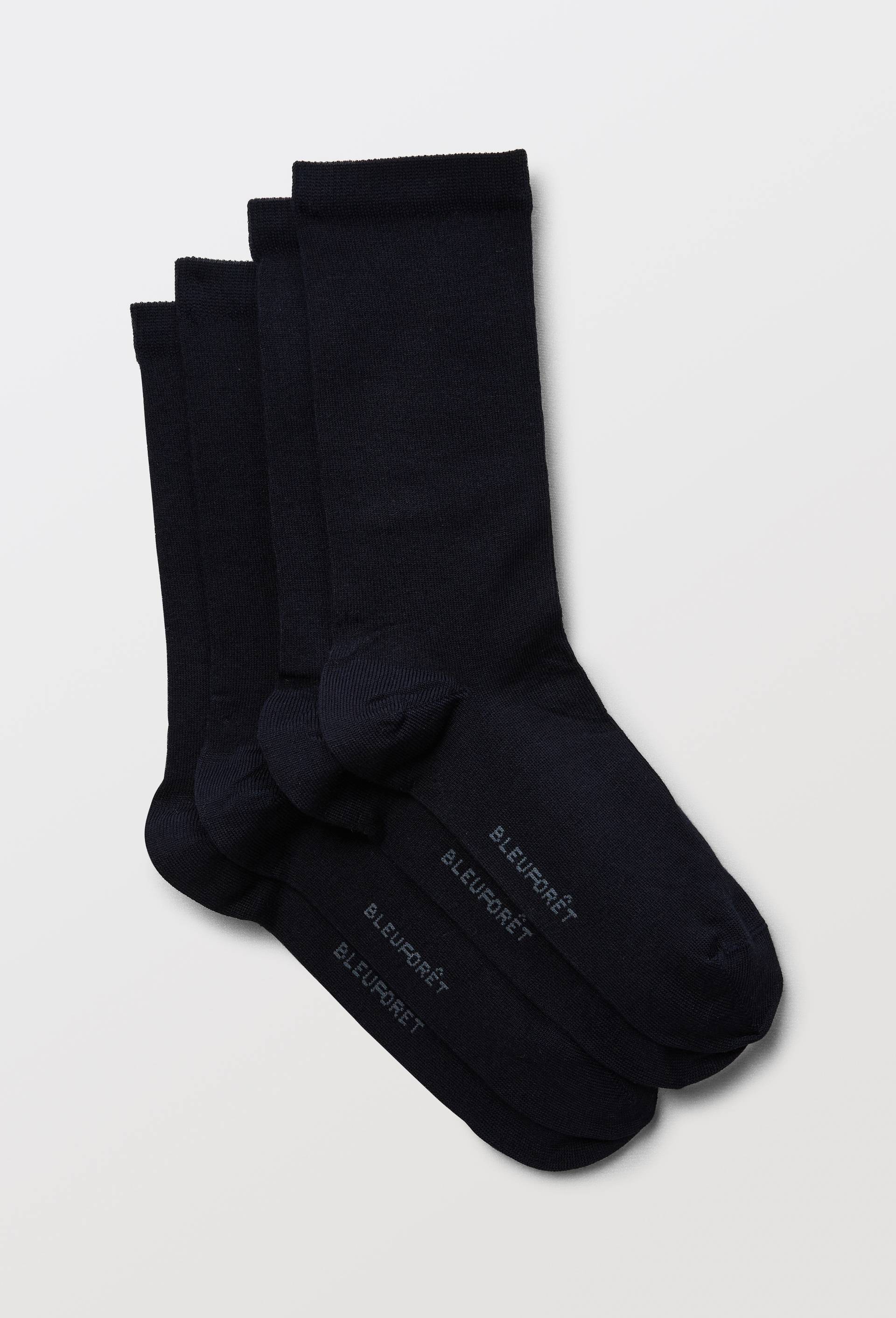 Lot de 2 paires de chaussettes en lyocell Bleufor&ecirc;t, Bleu fonc&eacute;, large image number 0