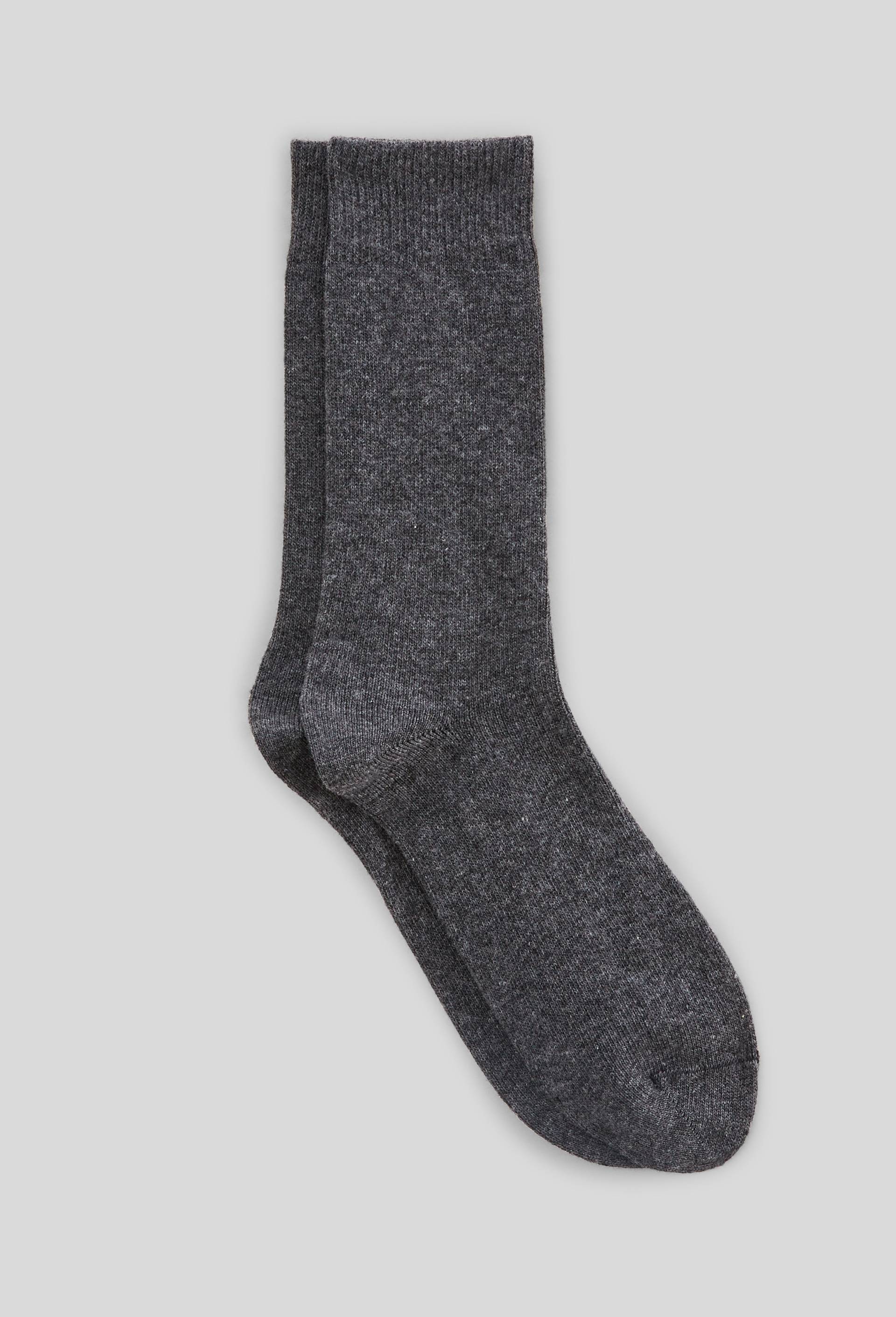 Paire de chaussettes en laine contenant du cachemire Bleufor&ecirc;t, Gris fonc&eacute;, large image number 0.0