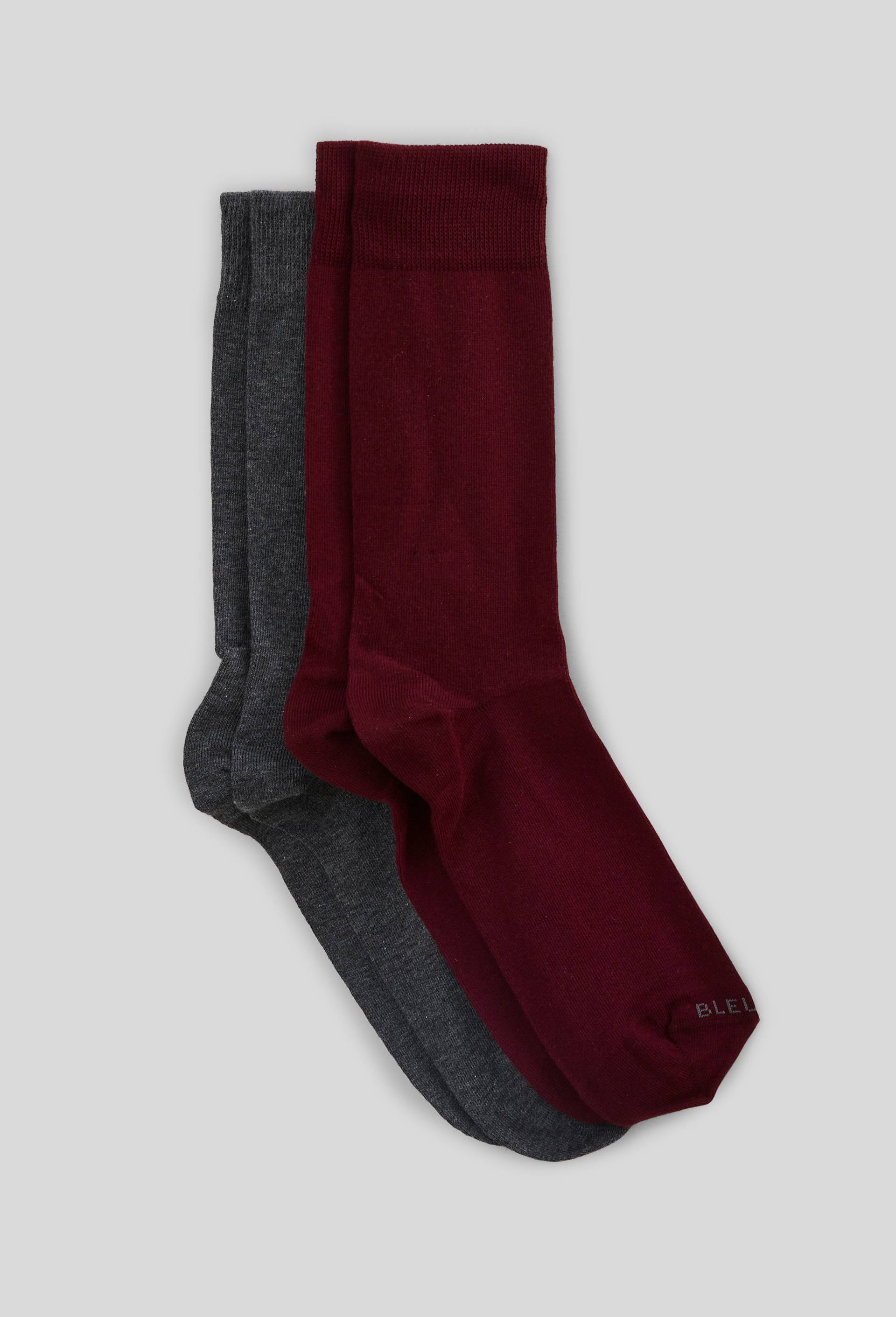 Lot de 2 paires de chaussettes en coton Bleuforêt, Rouge foncé, large image number 0