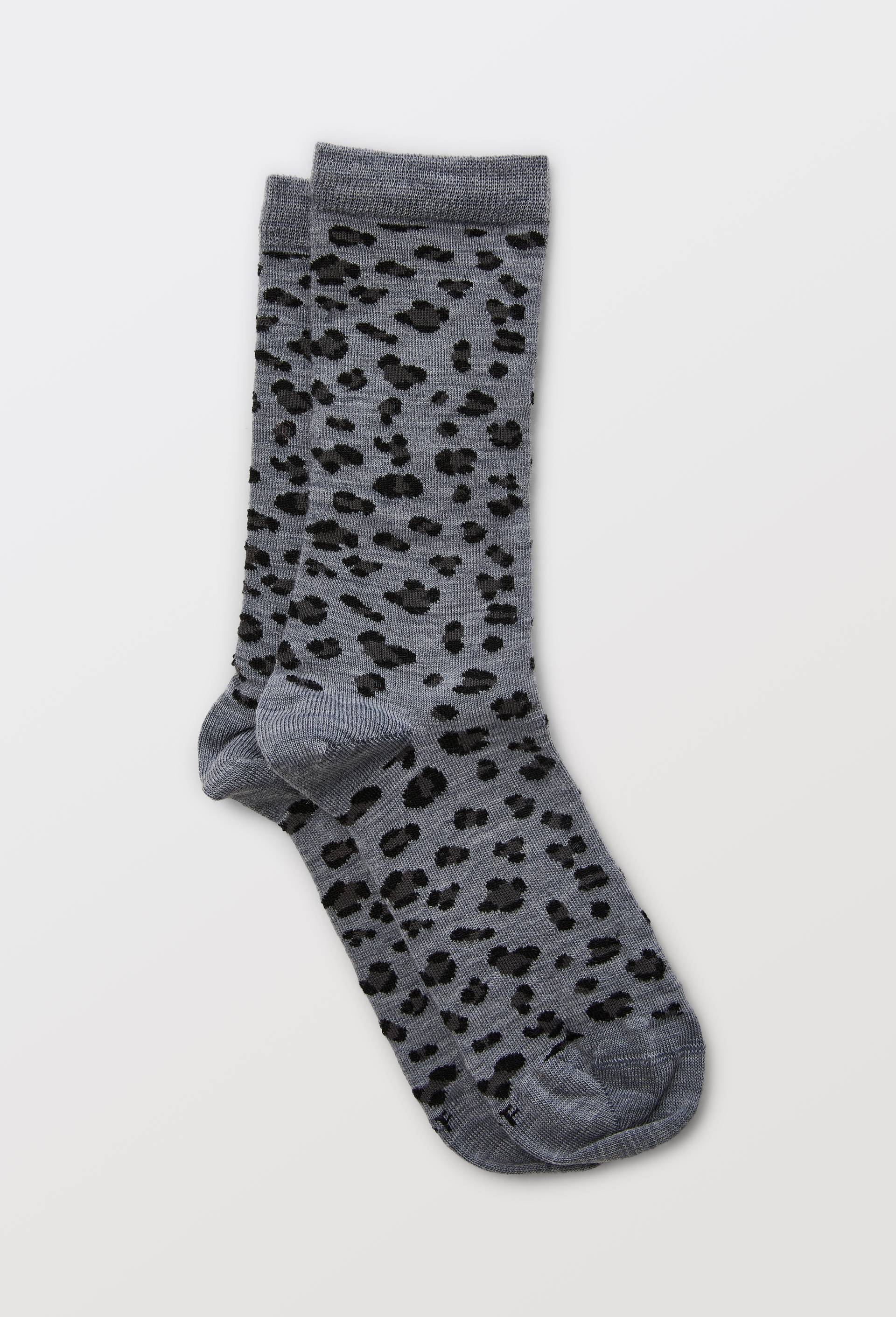 Paire de chaussettes en coton motif animalier Bleufor&ecirc;t, Gris, large image number 3