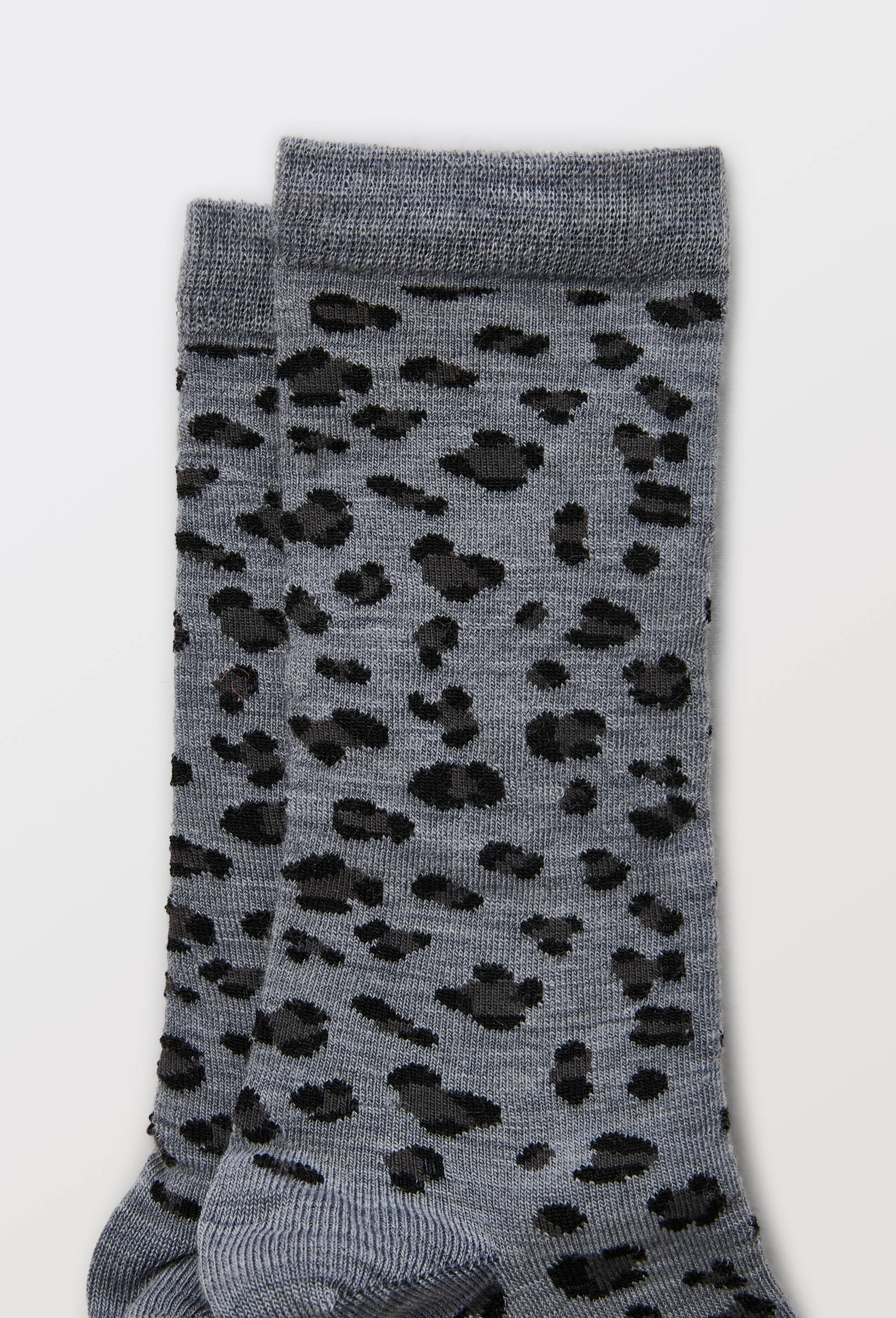 Paire de chaussettes en coton motif animalier Bleufor&ecirc;t, Gris, large image number 4