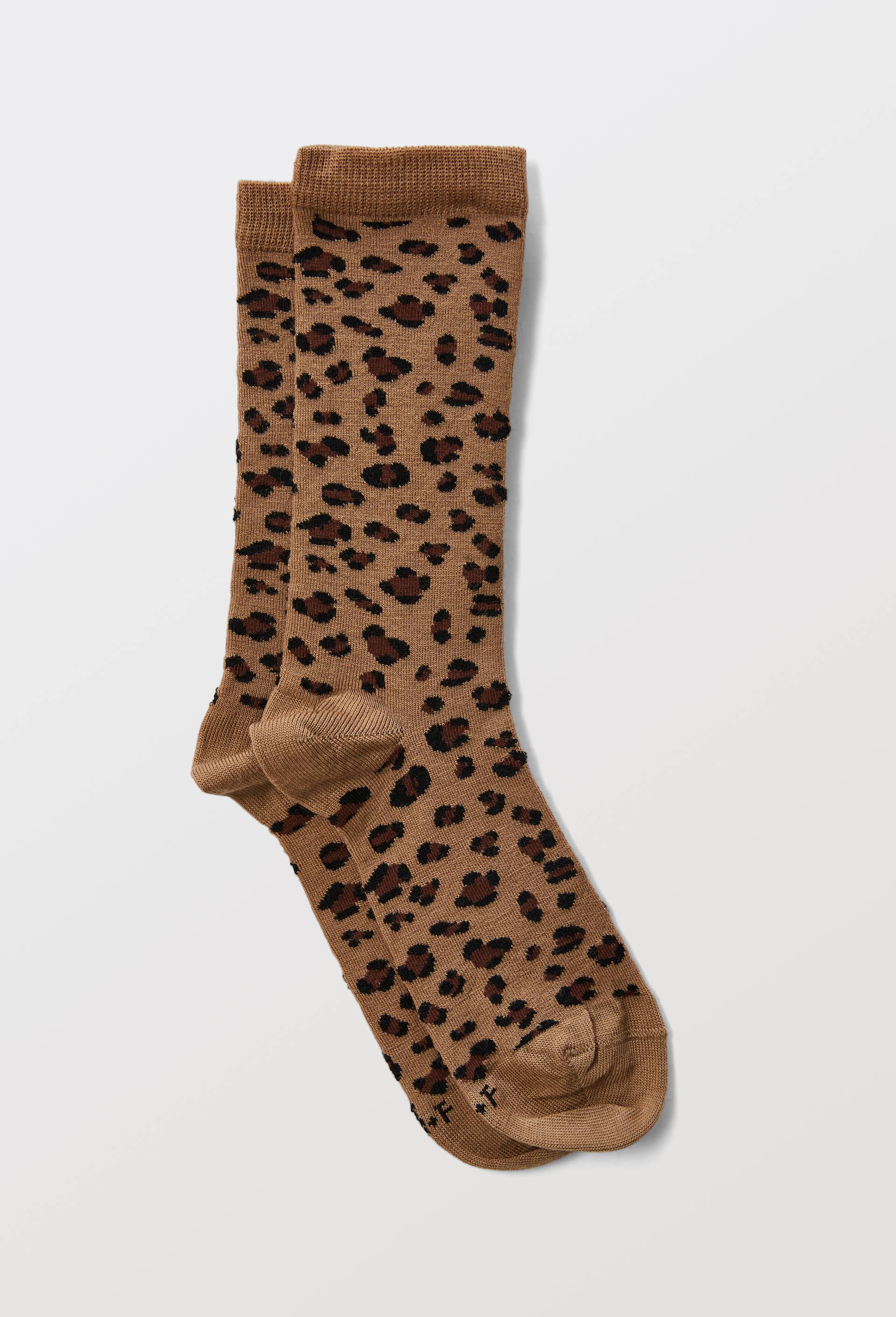 Paire de chaussettes en coton motif animalier Bleufor&ecirc;t, Brun clair, large image number 0
