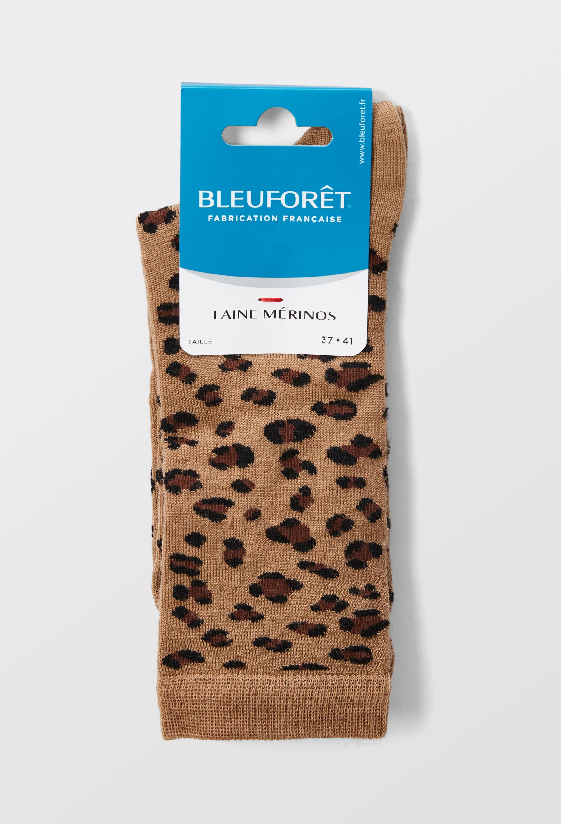 Paire de chaussettes en coton motif animalier Bleufor&ecirc;t, Brun clair, large image number 2.0