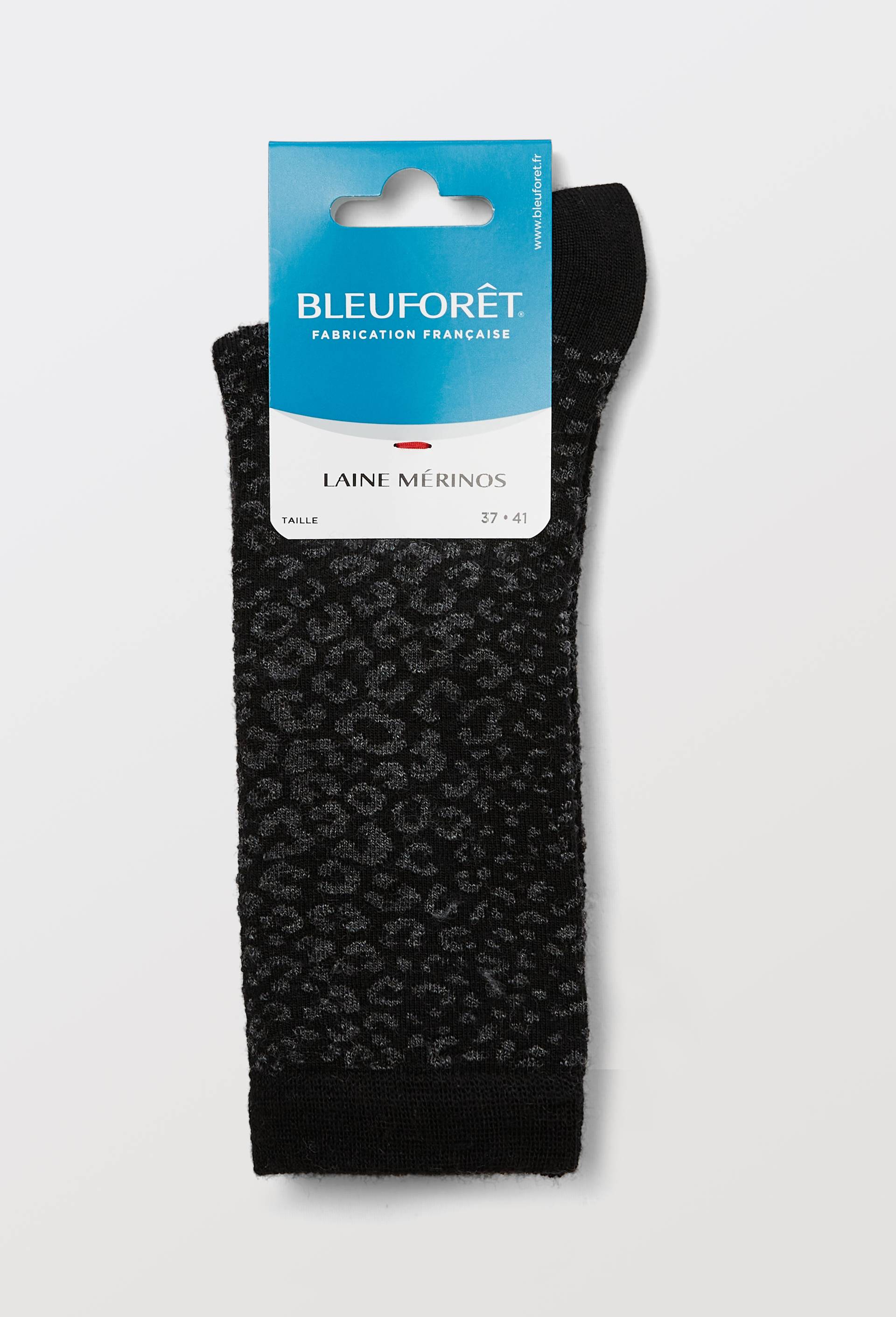 Paire de chaussettes en coton motif animalier Bleufor&ecirc;t, Noir, large image number 0