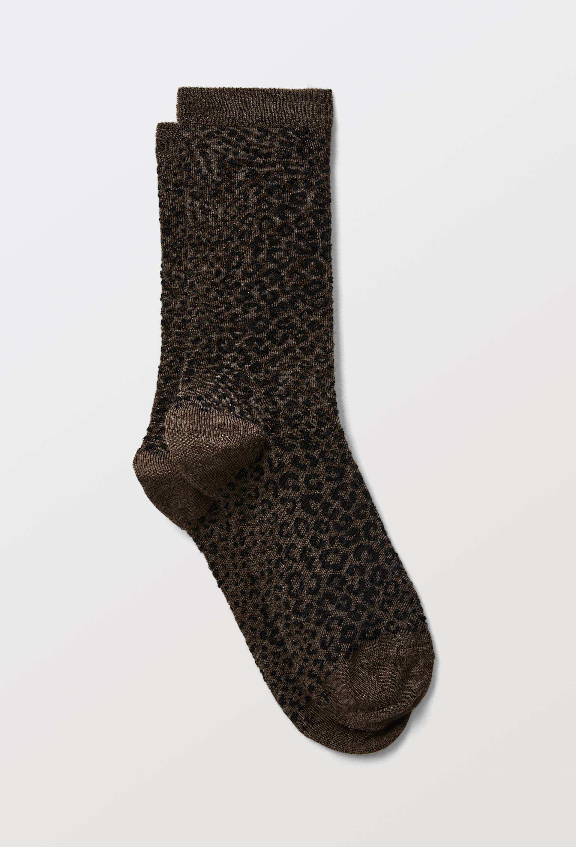 Paire de chaussettes en coton motif animalier Bleufor&ecirc;t, Brun, large image number 0.0