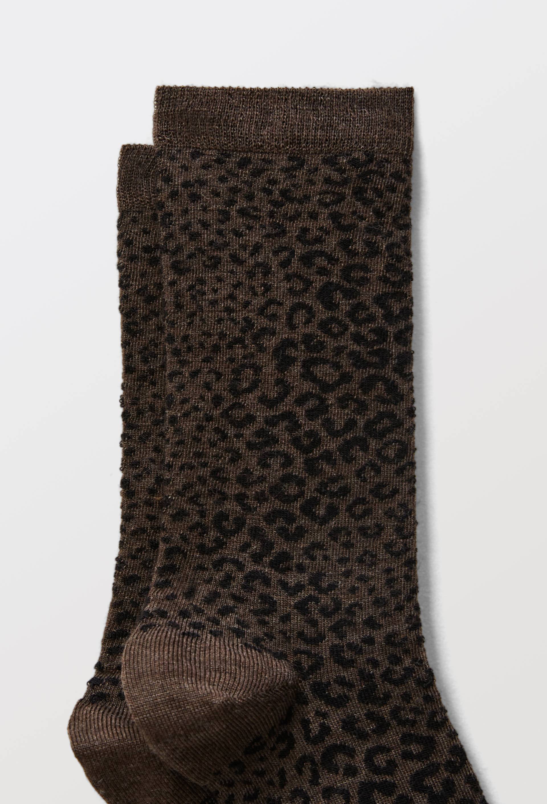 Paire de chaussettes en coton motif animalier Bleufor&ecirc;t, Brun, large image number 2