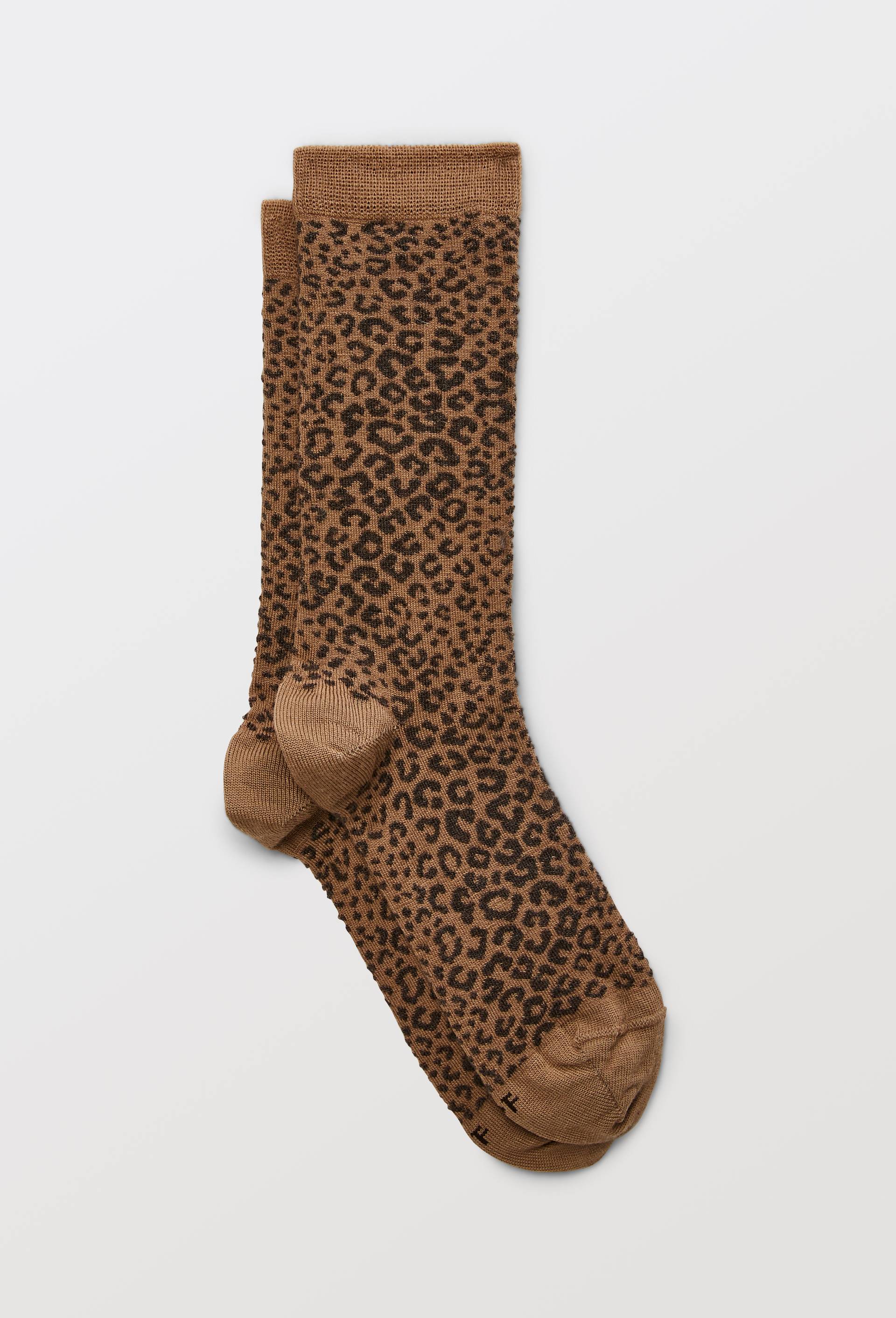 Paire de chaussettes en coton motif animalier Bleufor&ecirc;t, Brun clair, large image number 0.0