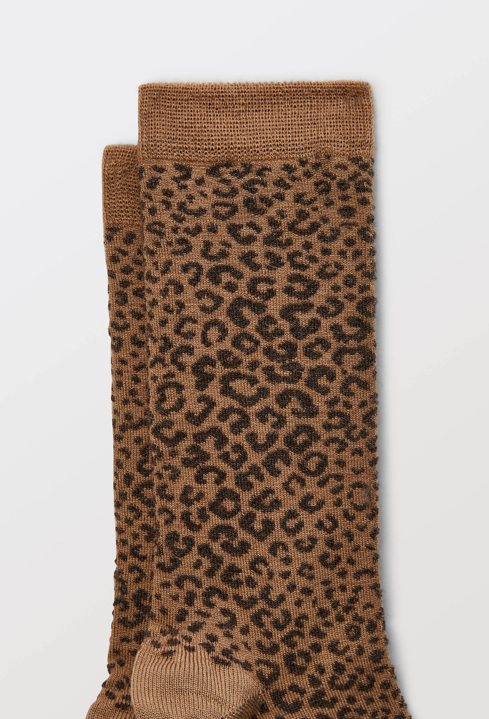 Paire de chaussettes en coton motif animalier Bleufor&ecirc;t, Brun clair, large image number 2
