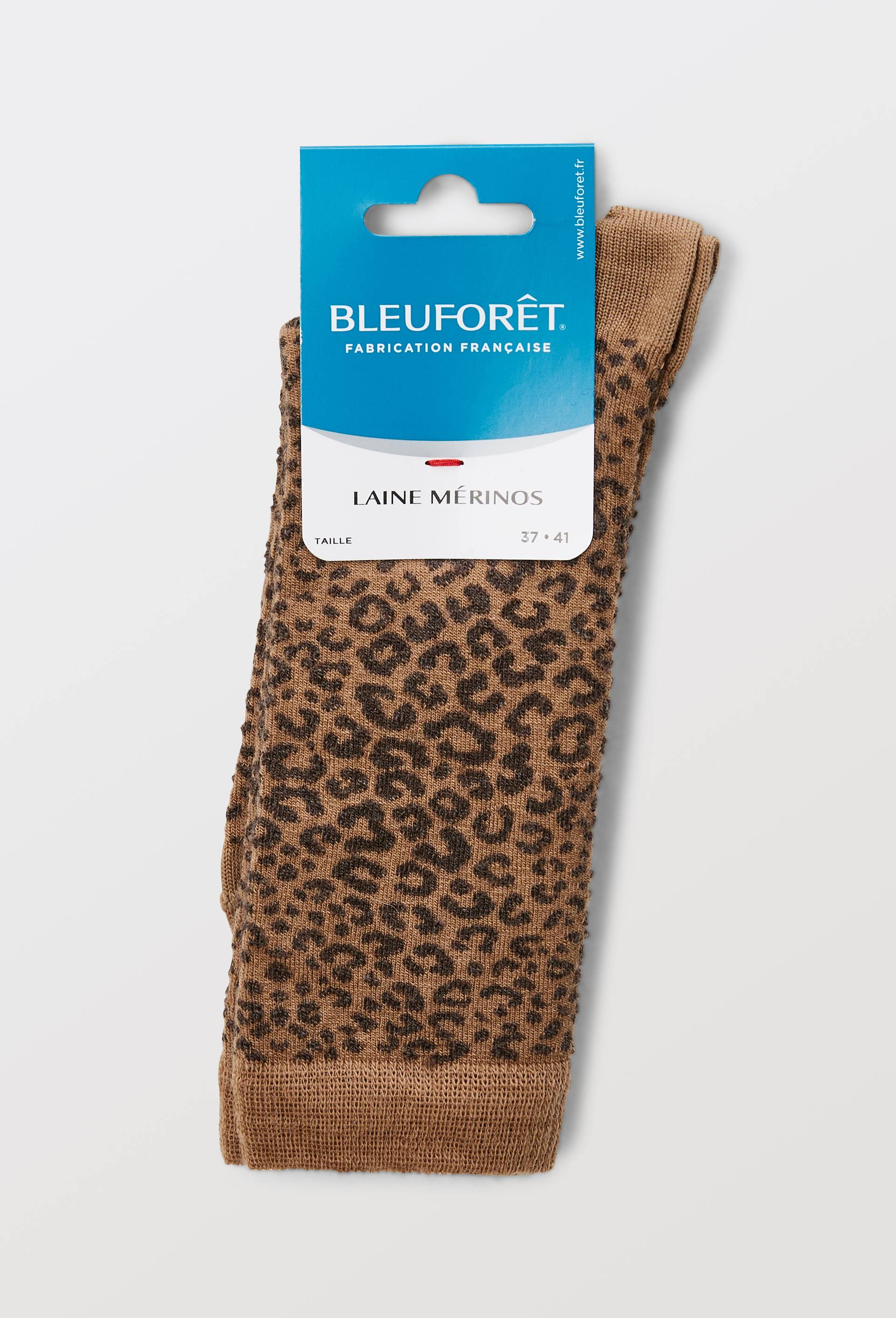 Paire de chaussettes en coton motif animalier Bleufor&ecirc;t, Brun clair, large image number 3