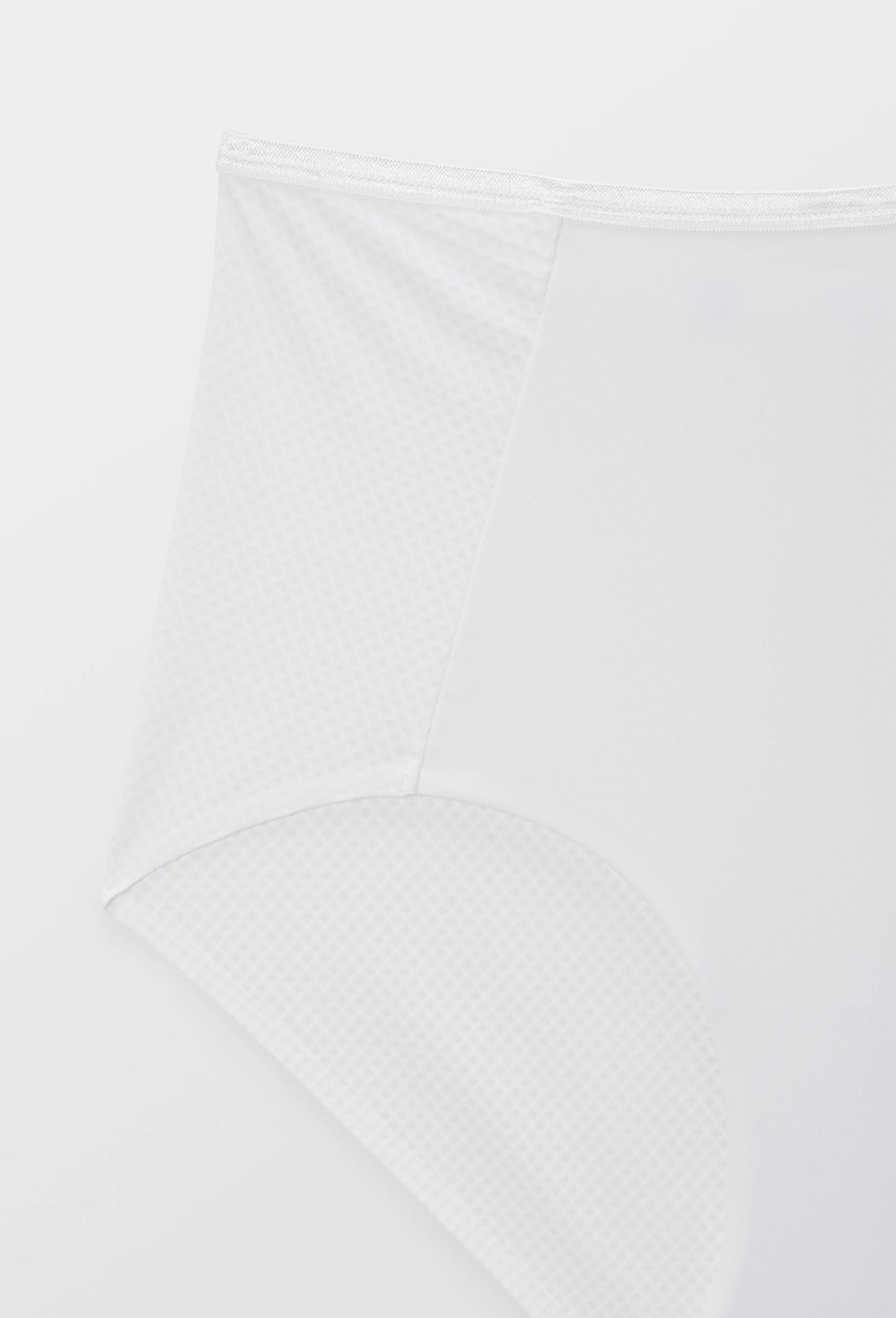 Culotte taille haute ventre plat en microfibre fantaisie, Blanc, large image number 2.0