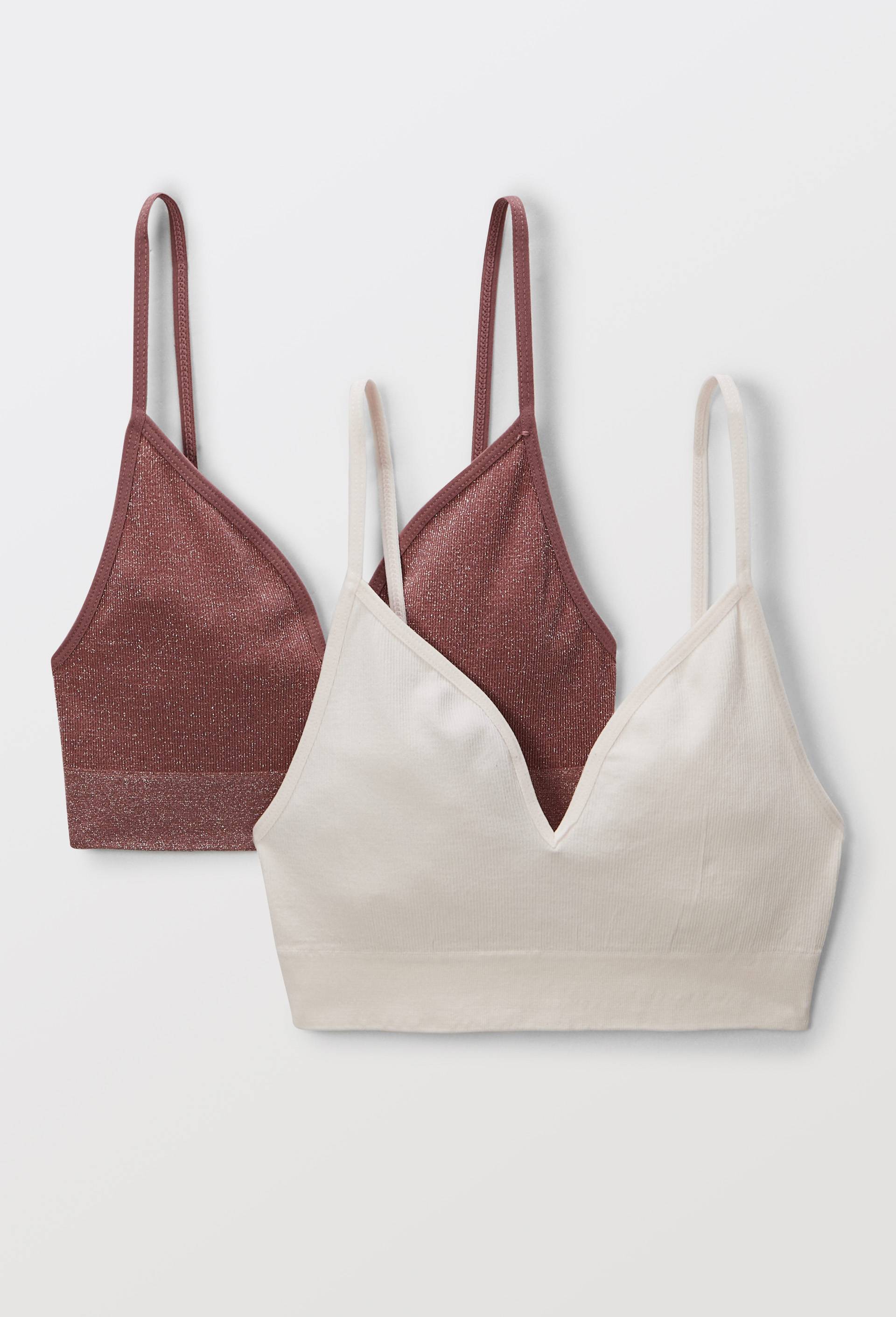 Lot de 2 brassières sans coutures avec fils métallisés - MONOPRIX - Modalova