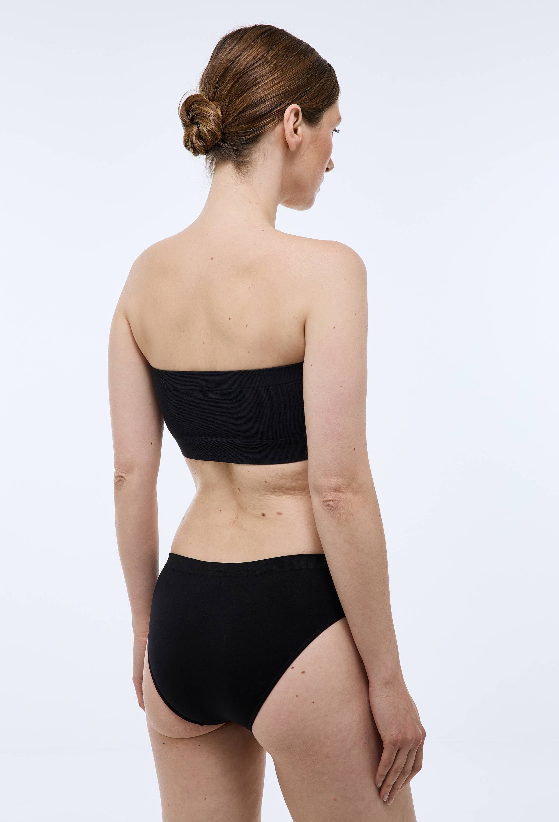 Bandeau sans coutures avec coques amovibles, Noir, large image number 1