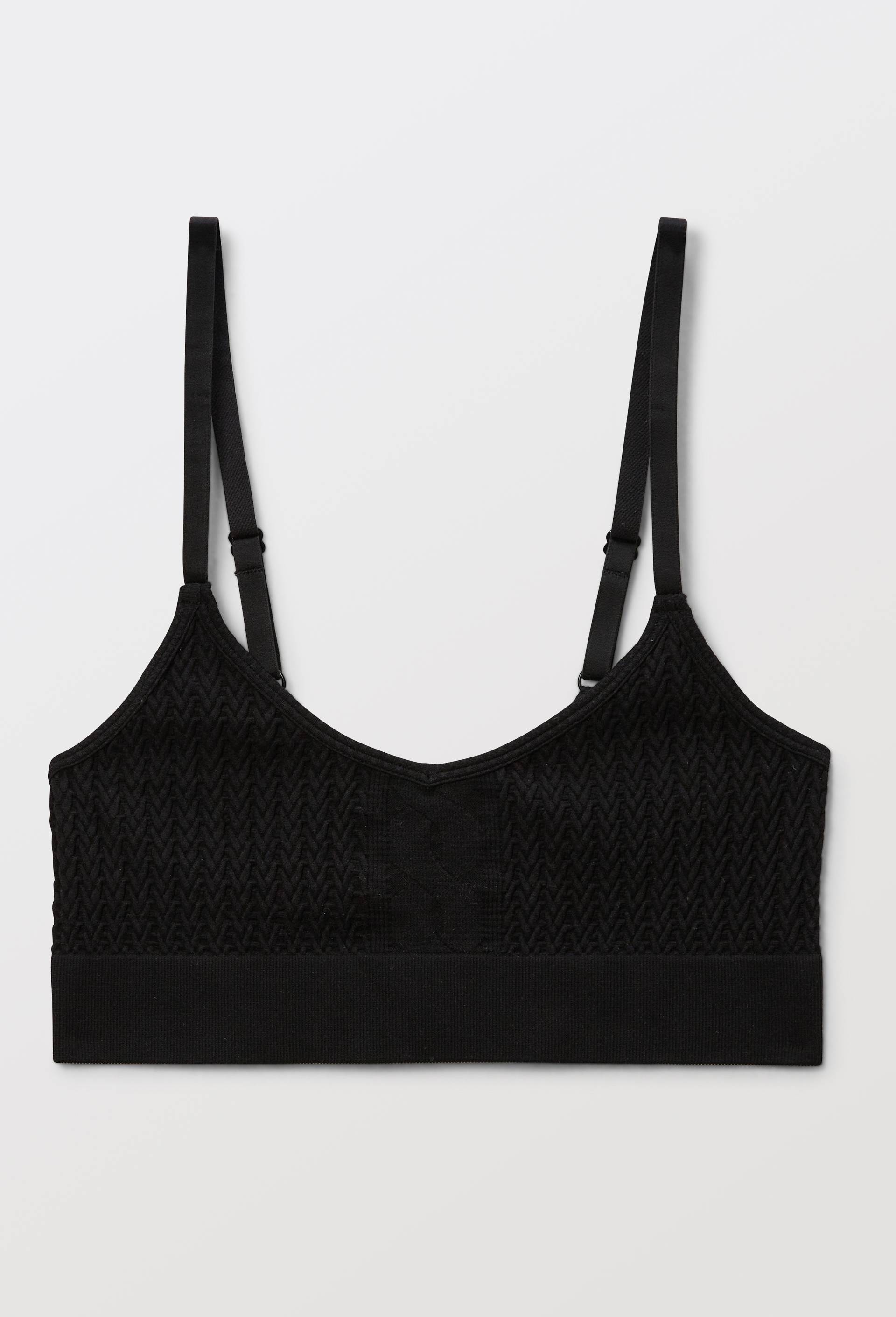 Brassi&egrave;re MEGHAN sans coutures motif jacquard, Noir, large image number 2.0