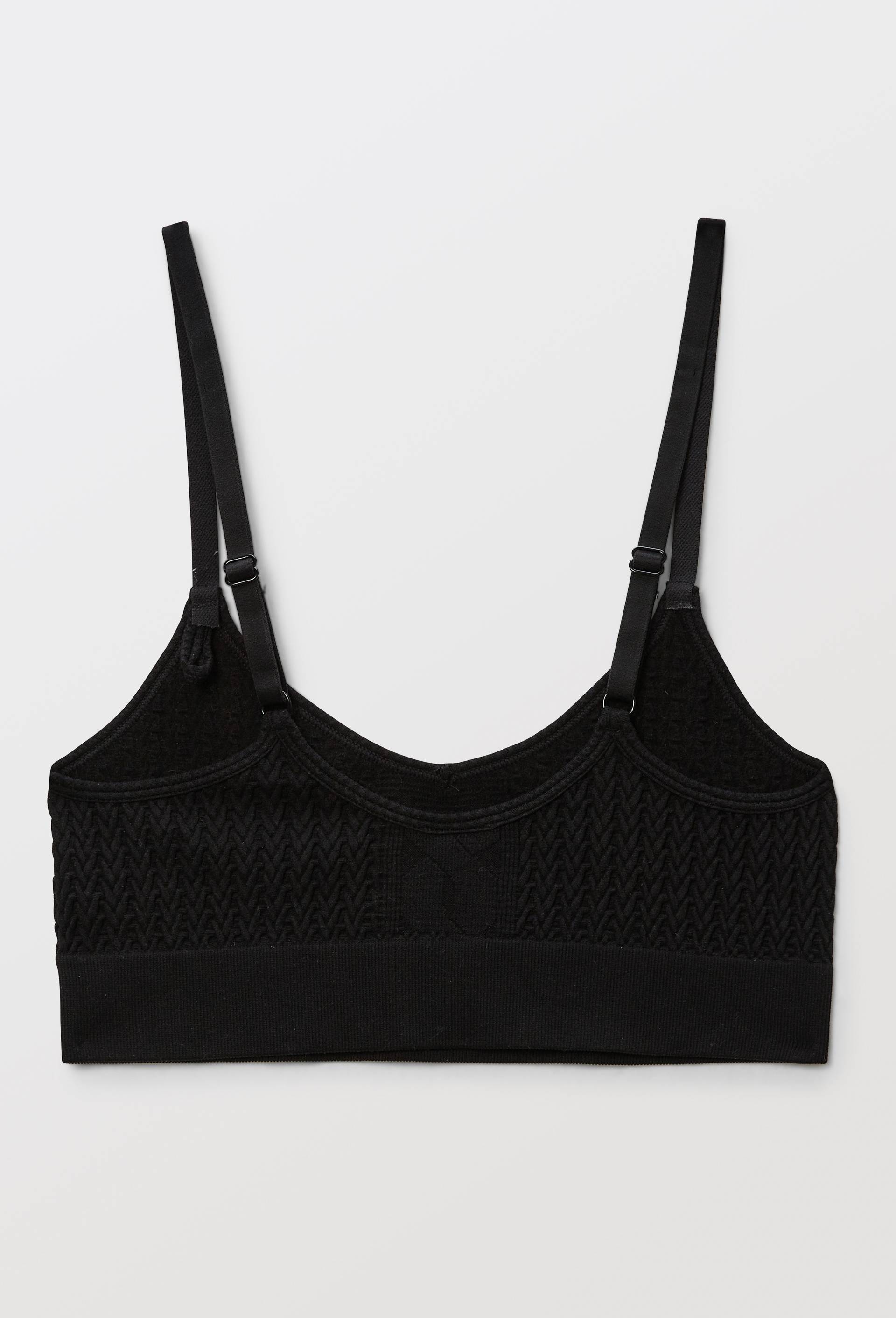 Brassi&egrave;re MEGHAN sans coutures motif jacquard, Noir, large image number 3