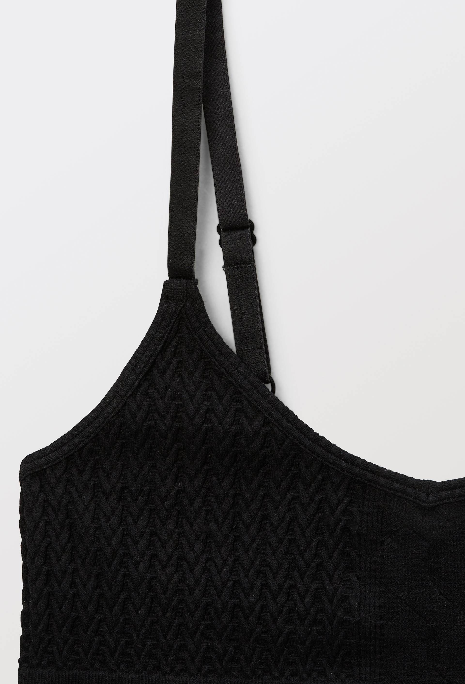 Brassi&egrave;re MEGHAN sans coutures motif jacquard, Noir, large image number 4