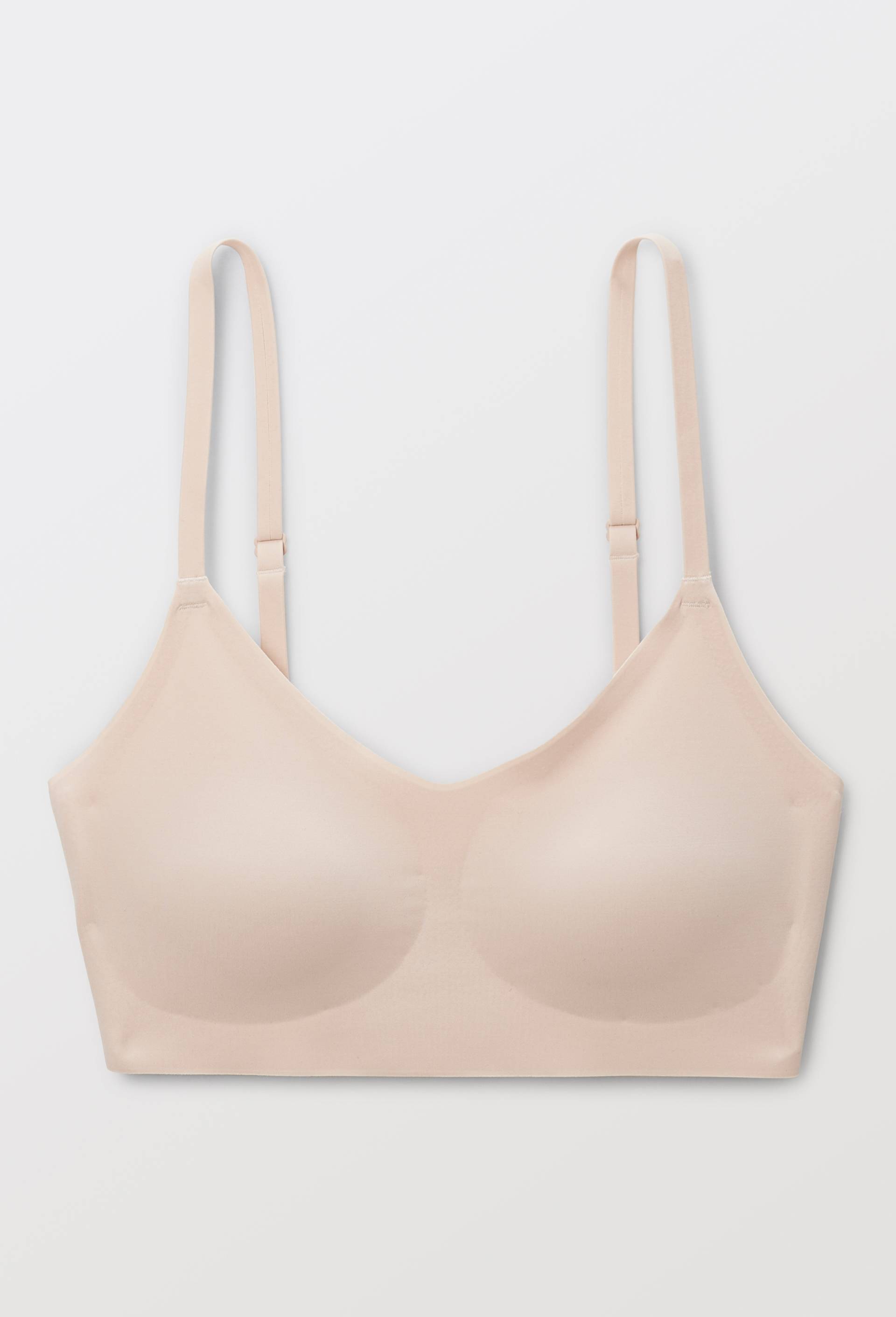 Brassi&egrave;re confort col rond en microfibre avec coques amovibles, Rose clair, large image number 2