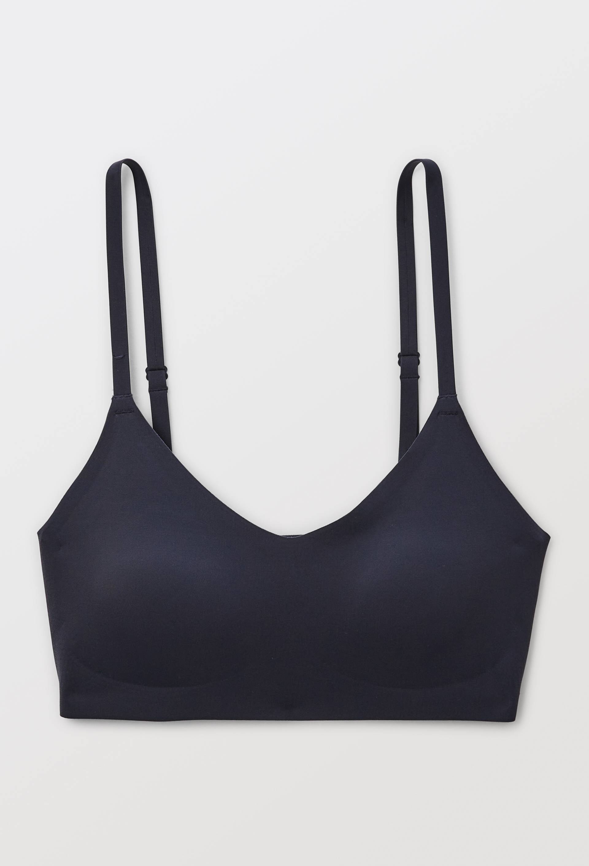 Brassi&egrave;re confort col rond en microfibre avec coques amovibles, Bleu fonc&eacute;, large image number 2